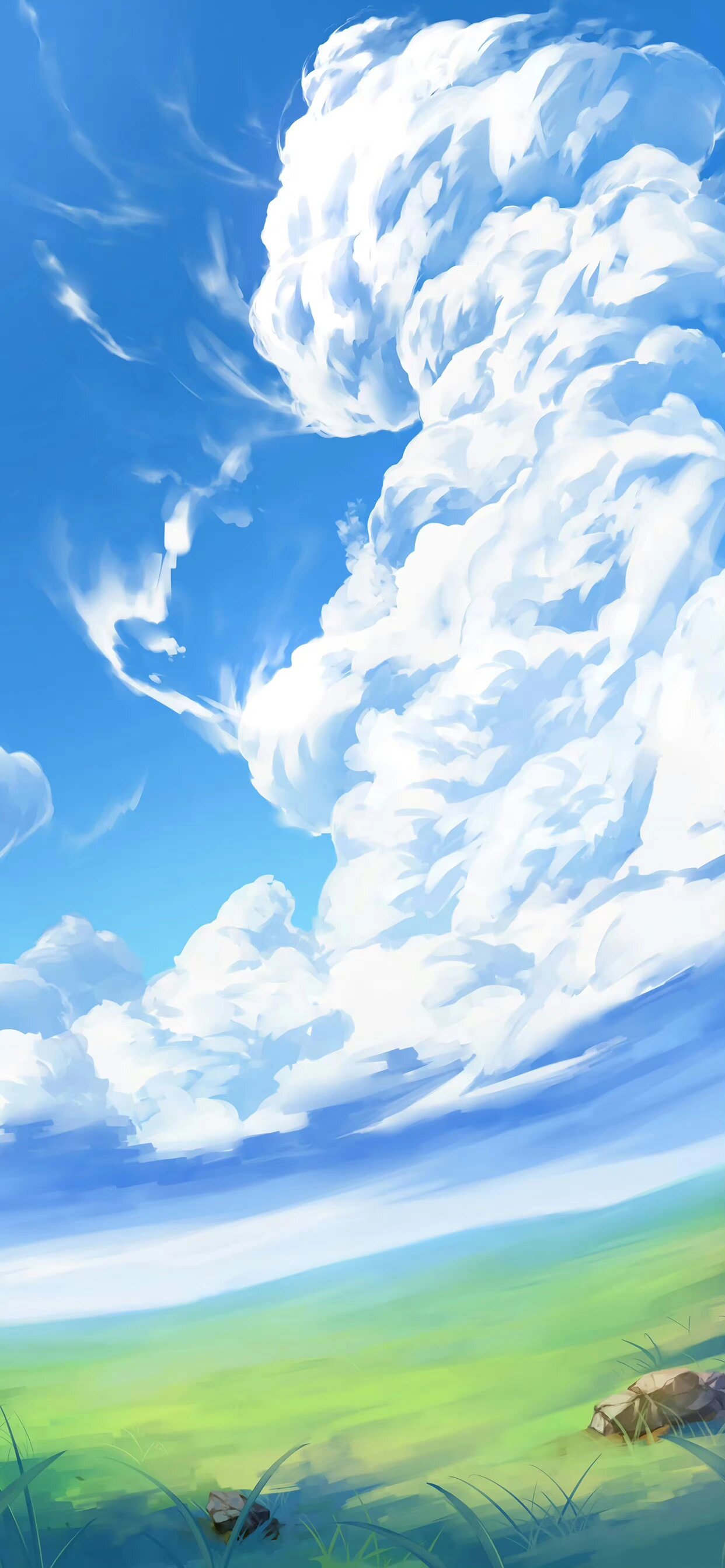 宫崎骏夏日的天空~手机壁纸