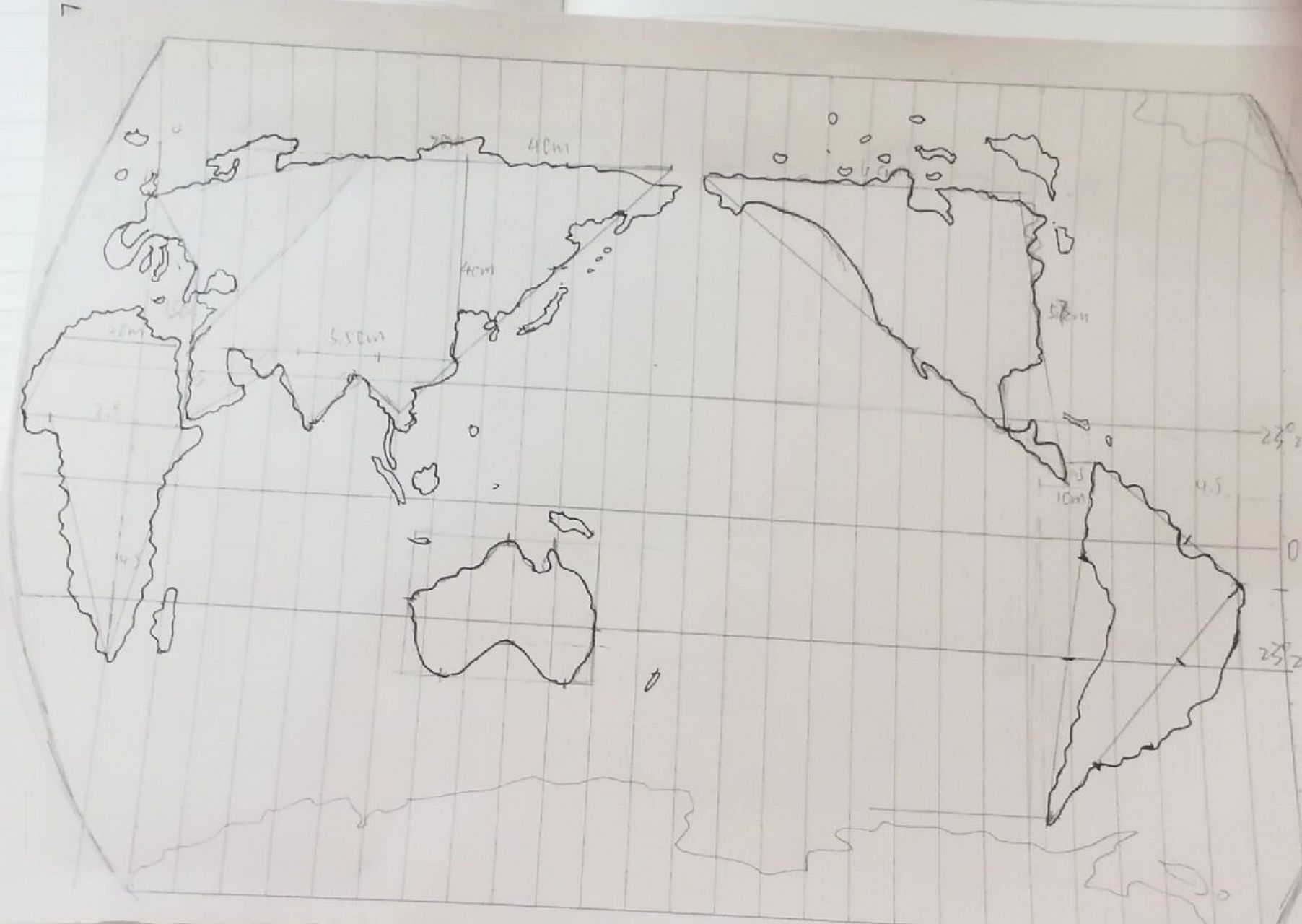 高二地理预习 手绘世界地图
