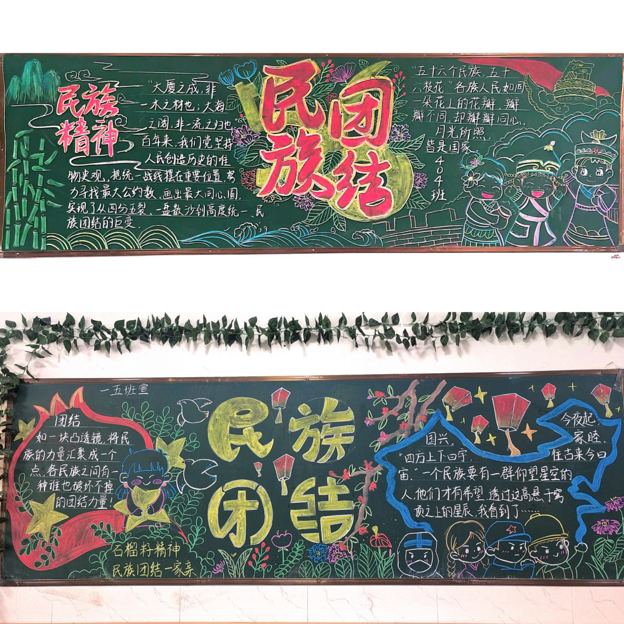 民族团结主题黑板报📷✨ 民族团结主题黑板报📷✨