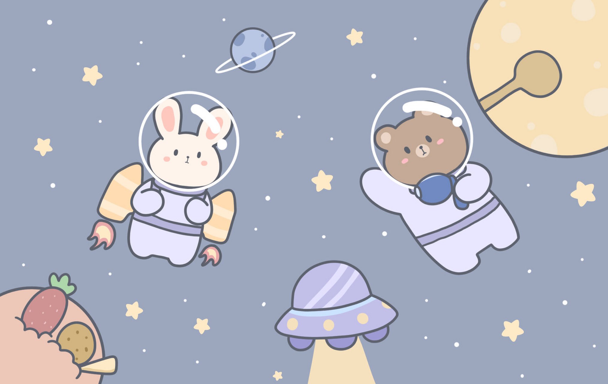 可可爱爱的星球壁纸来袭!简直太可爱了,有需要可以拿去哦!