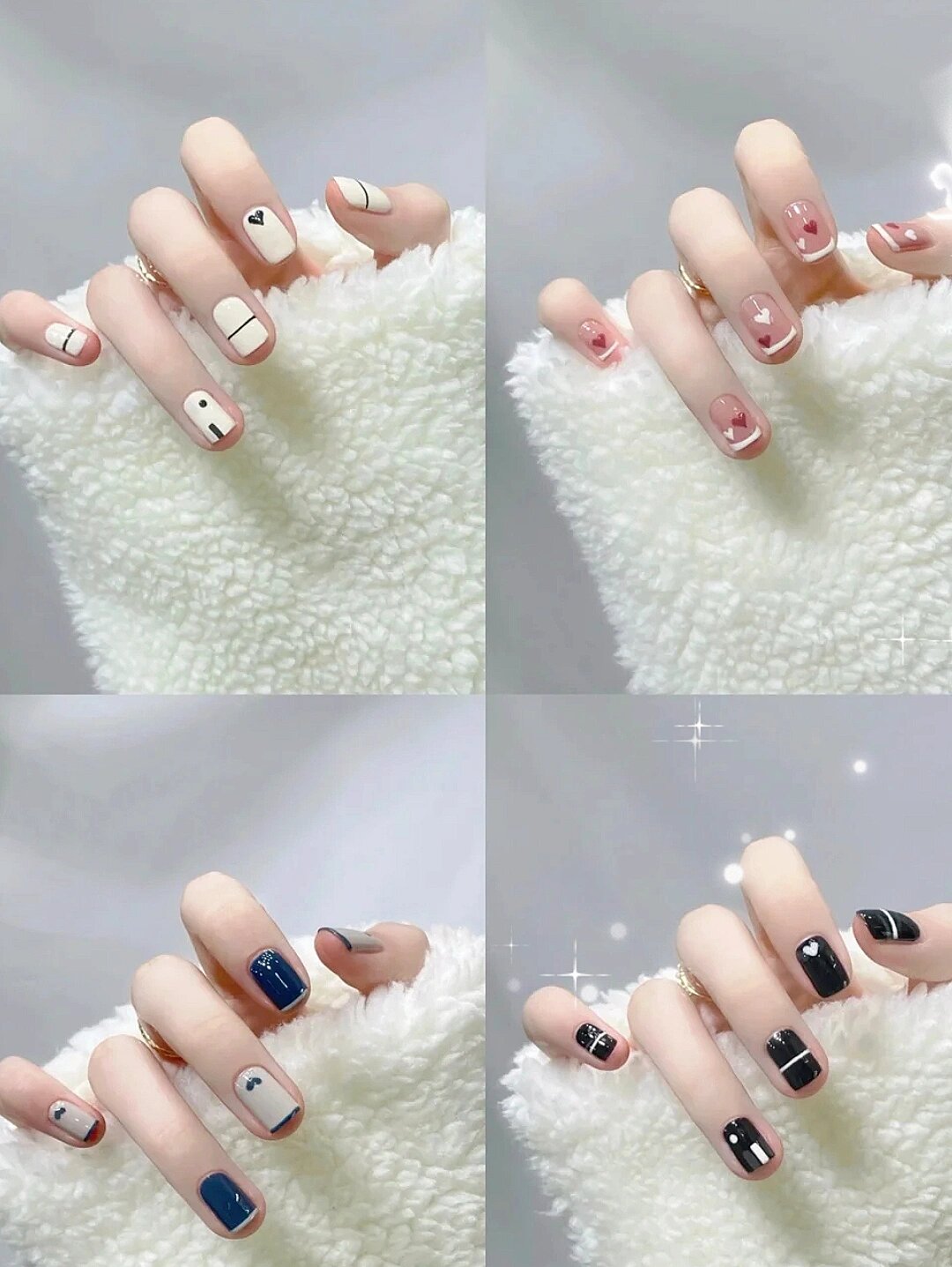 长沙短指甲美甲款式推荐 温柔简约款美甲 气质高级款 通勤本甲款美甲