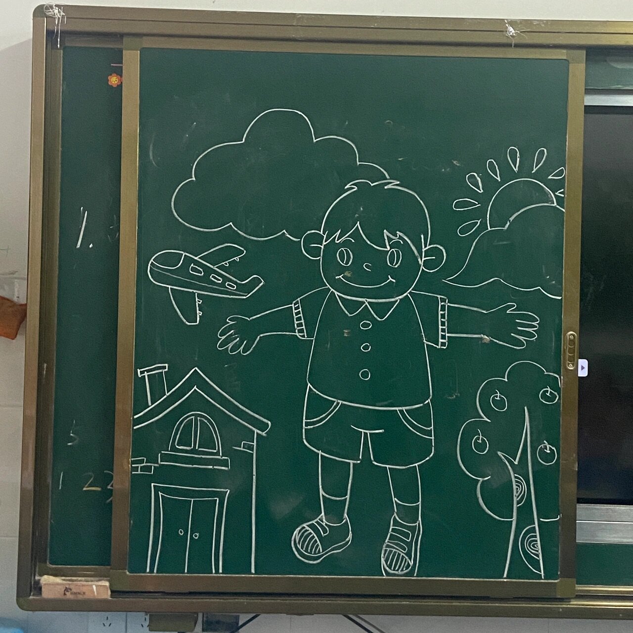 人教版 三年级美术《大人国与小人国》范画 课堂三分钟示范画