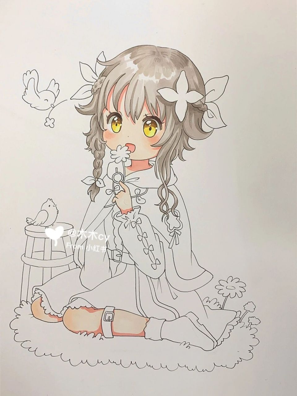 动漫人物(附线稿) #动漫热番推荐# #动漫# #画画# #动漫人物# #动漫