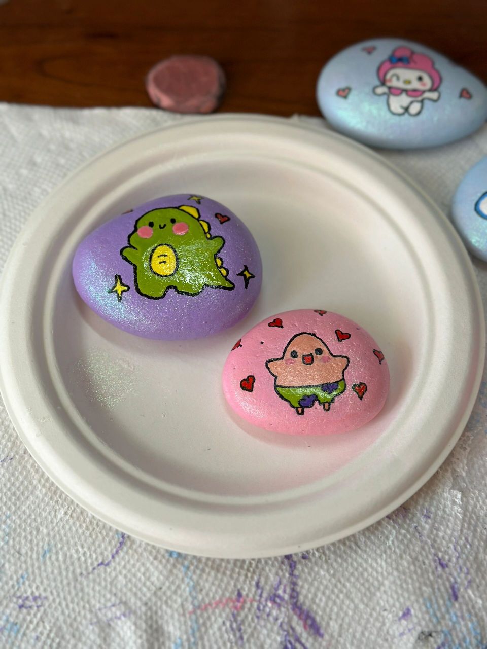 丙烯石头画,简笔画 又画了一堆有手就能画的简笔画