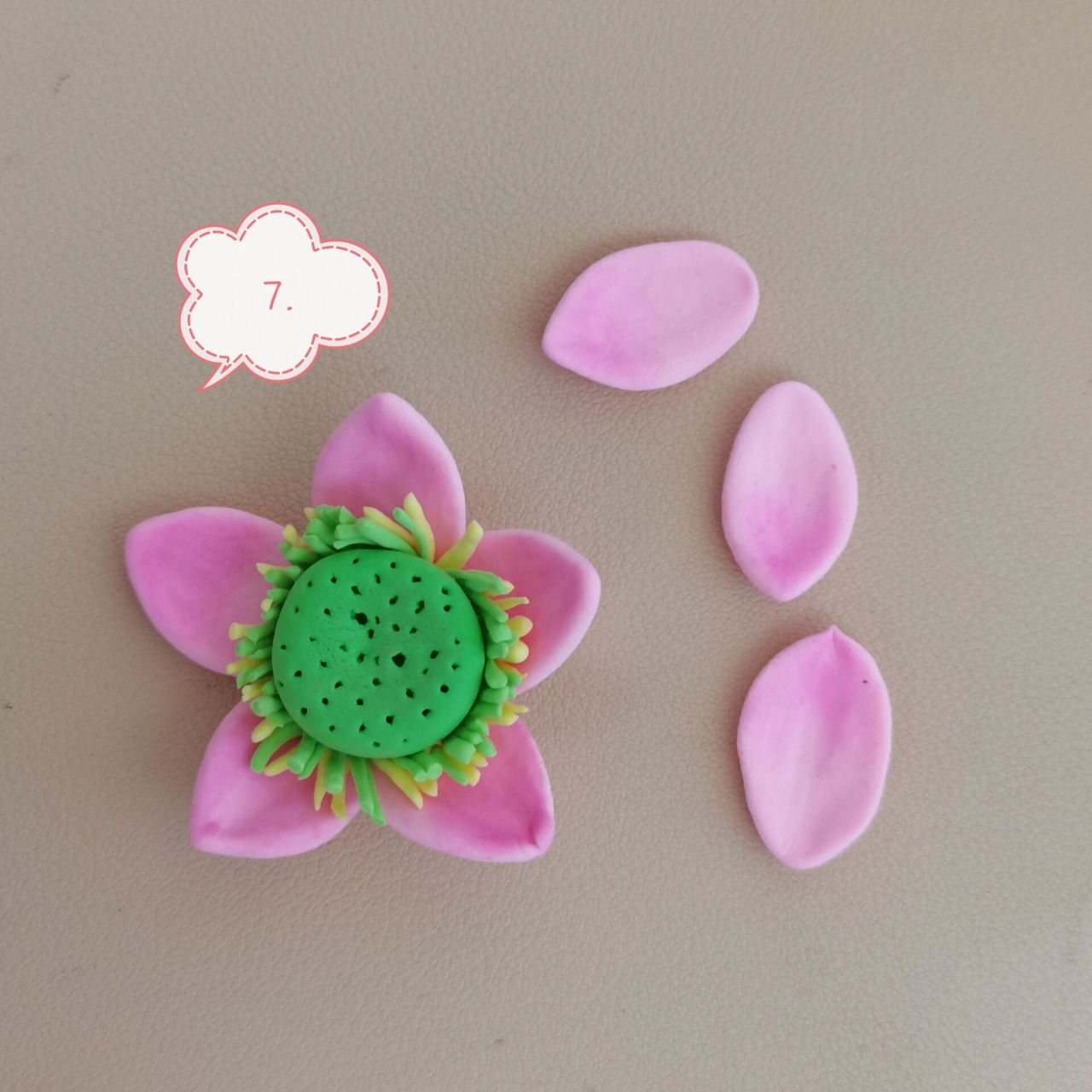 粘土|保姆级教程来喽—荷花 97大家好呀,荷花粘土