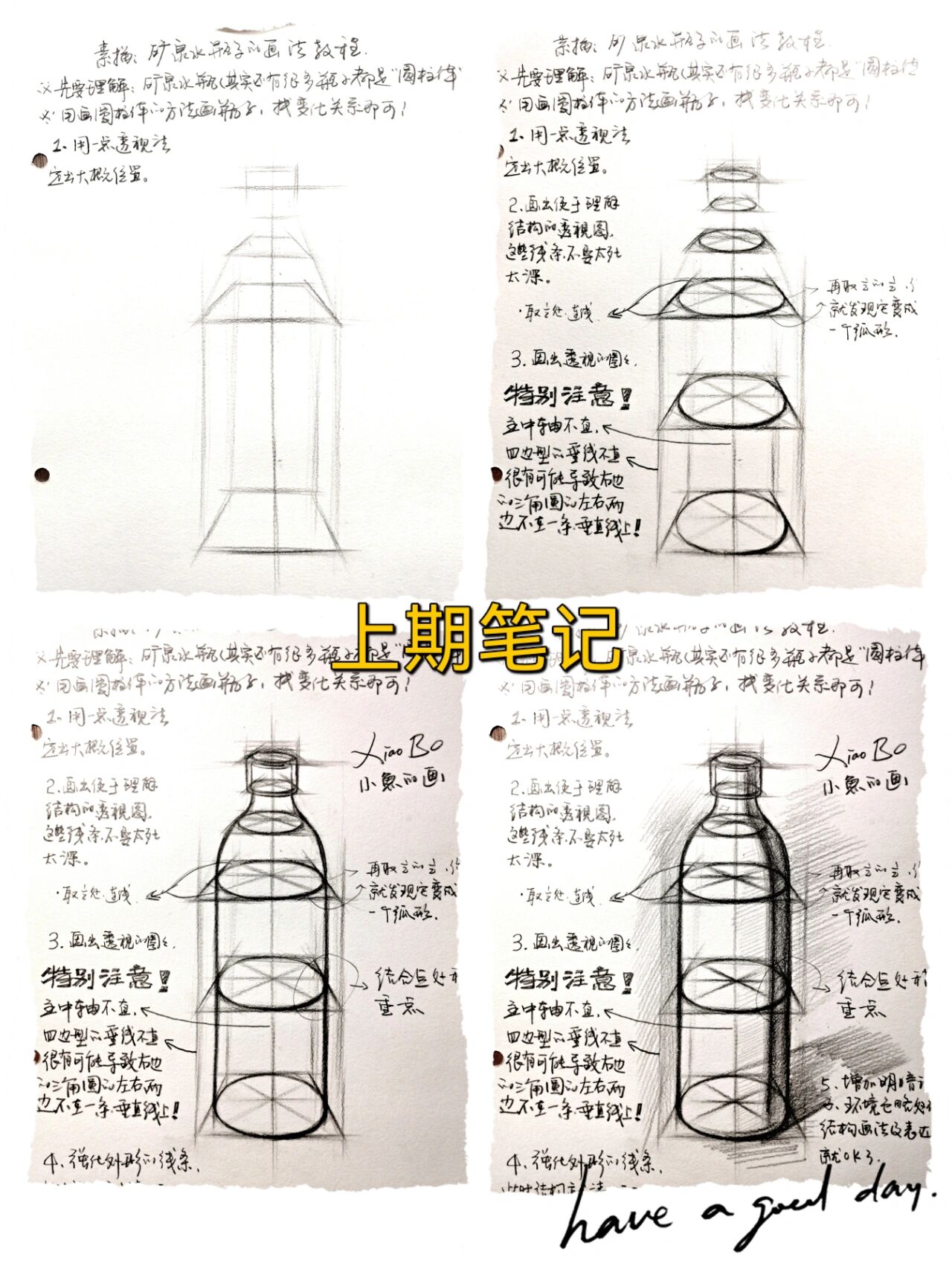 牛奶盒素描结构步骤图图片