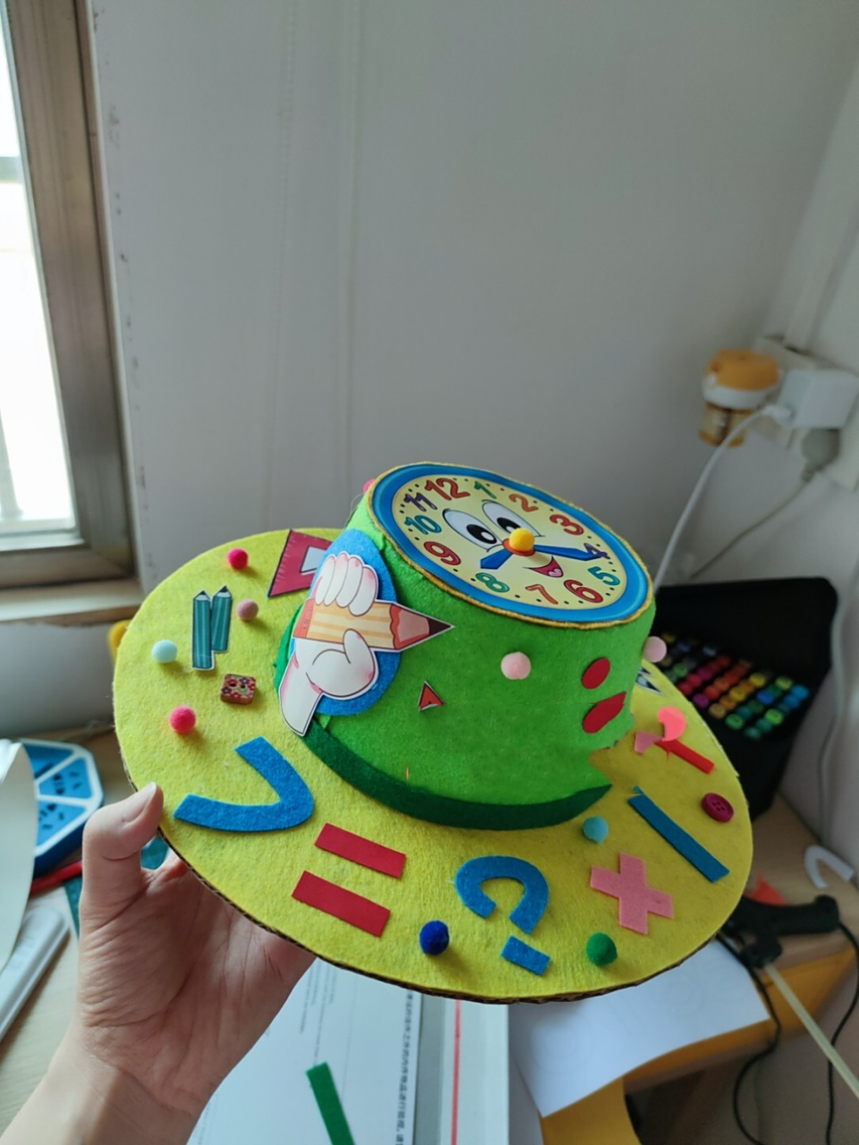 数学手工帽子 变废为宝,数学帽,手工帽,不织布,无纺布