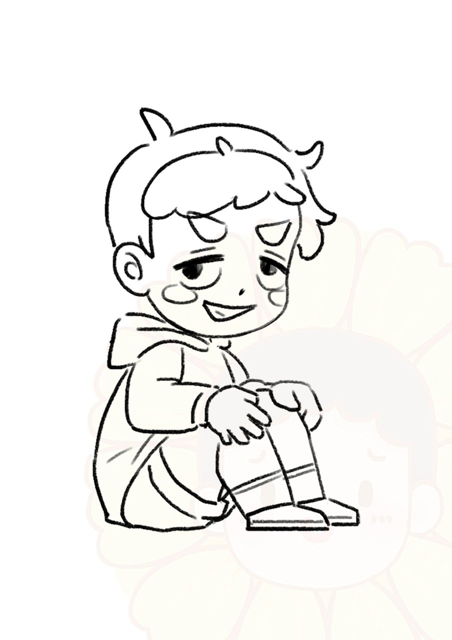 绘画素材|q版人物坐姿大合集75 爱画q版的友友看过来!