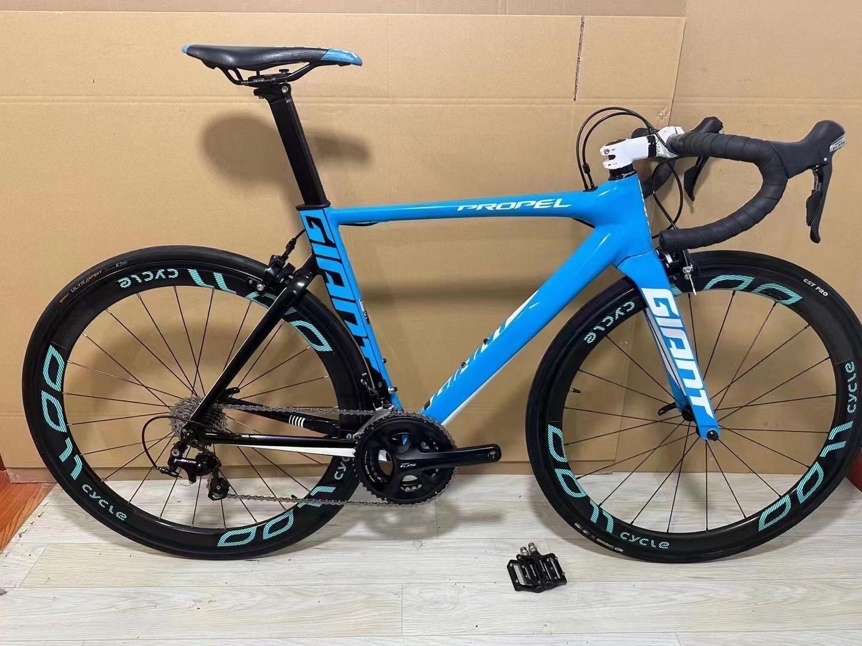 捷安特pp slr2公路自行车 超轻铝架 碳纤维坐管 碳纤维前叉 禧玛诺105