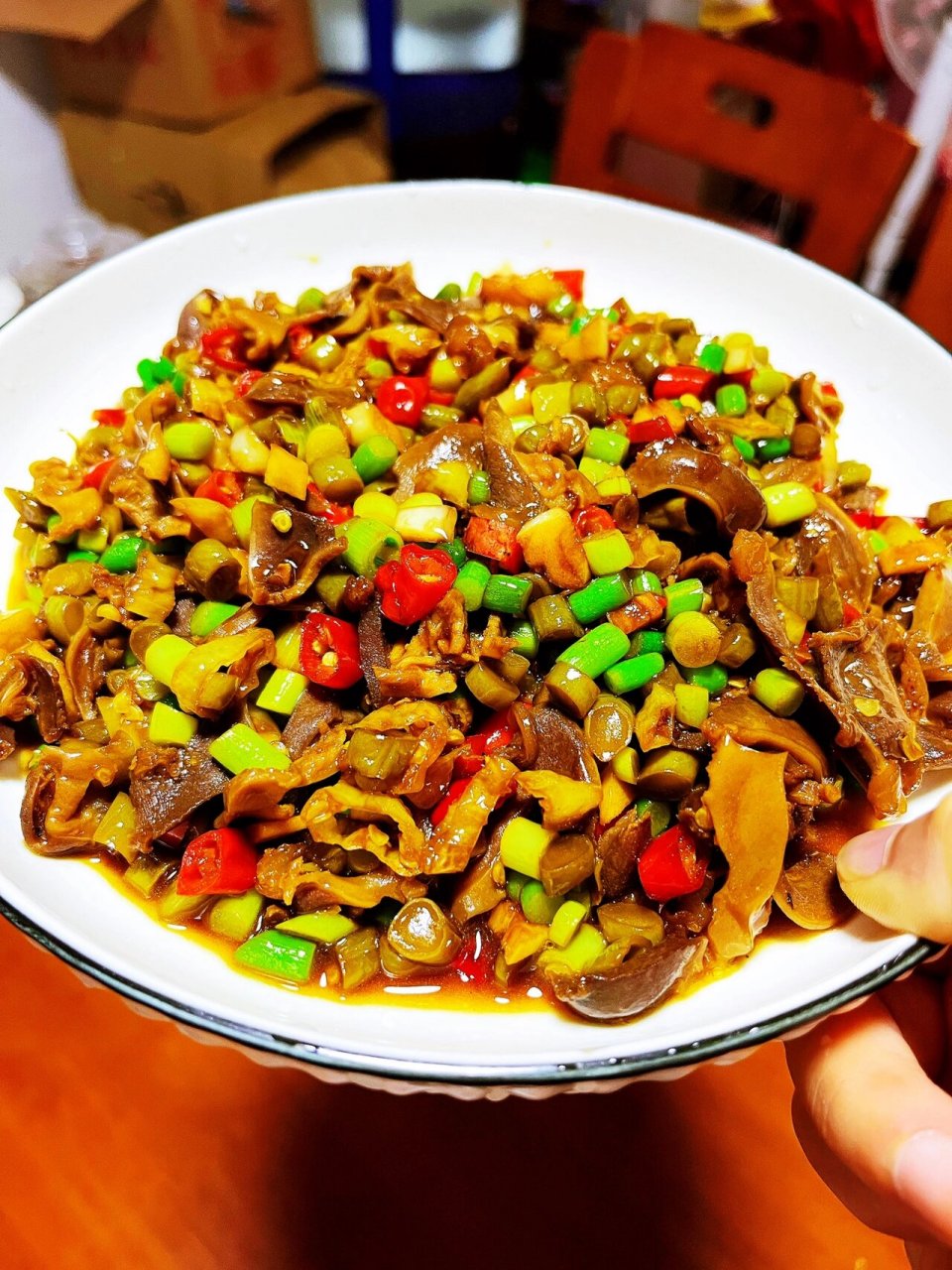 下饭菜之酸辣鸡杂,这样做不腥不硬6015江西菜 9696食材:鸭胗