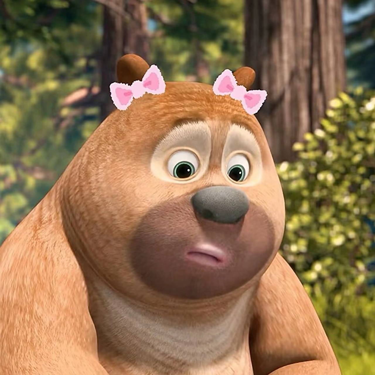 熊出没啦~ 熊二在等团子,熊大在等翠花,光头强在等嘟嘟,吉吉在等毛毛