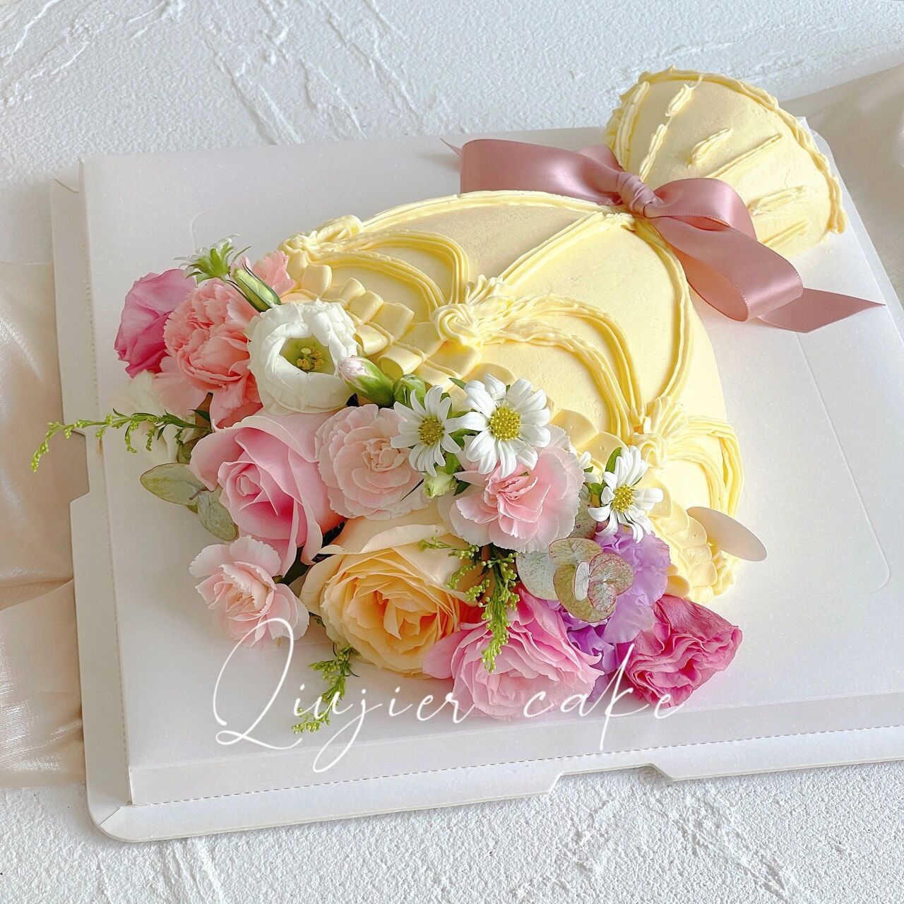 鲜花花束蛋糕 妈妈生日蛋糕 #女生蛋糕