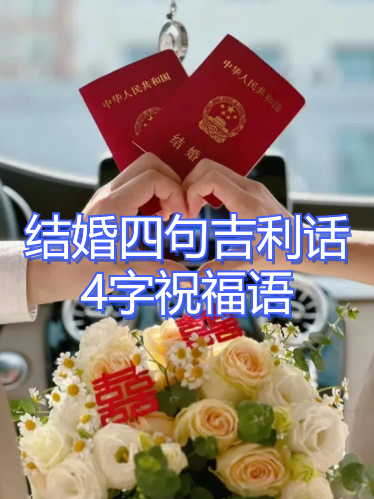 结婚四句吉利话4字祝福语 哈喽大家好,带给大家一些富有诗意和美好的