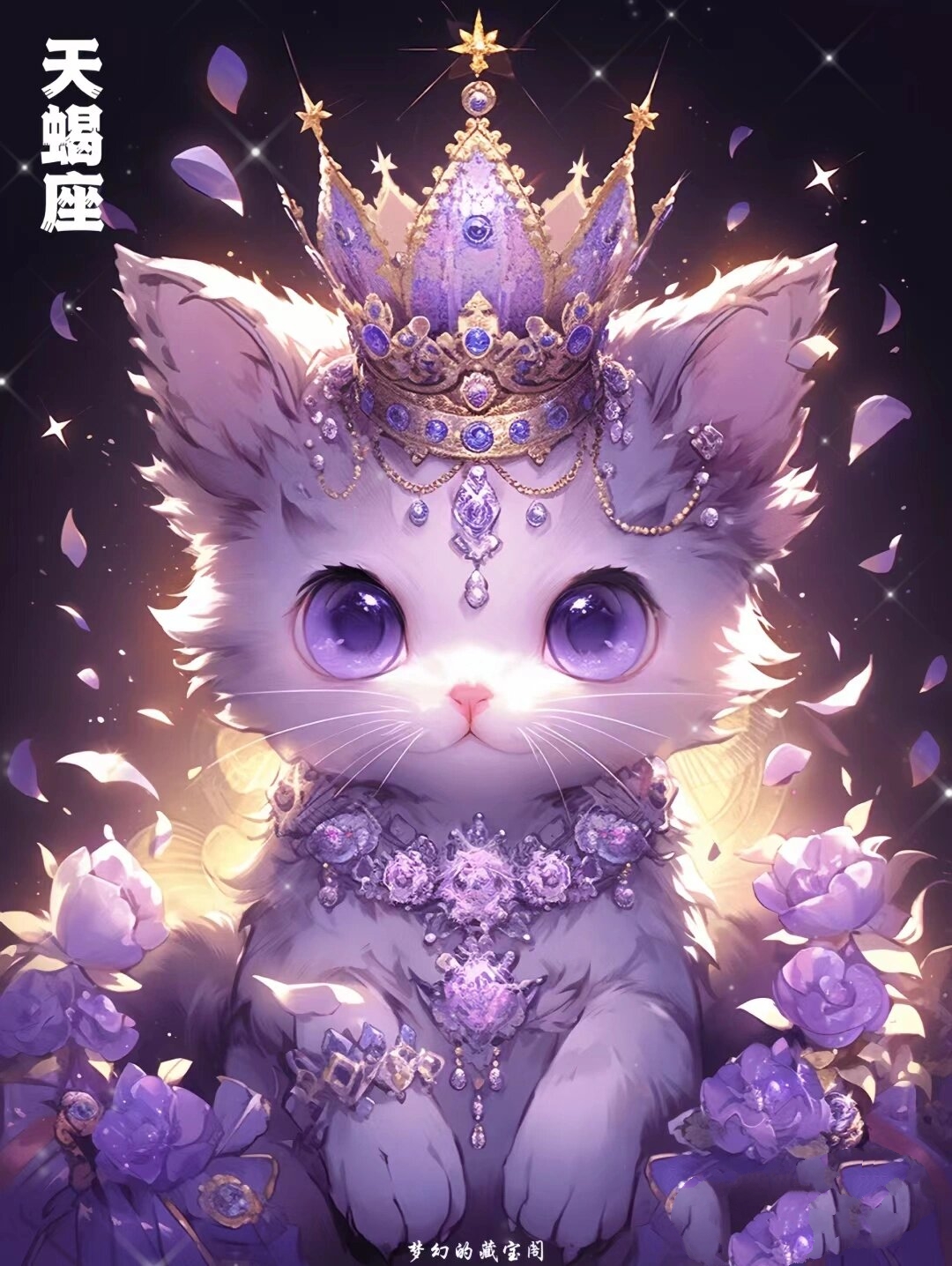 画十二星座宠物猫图片