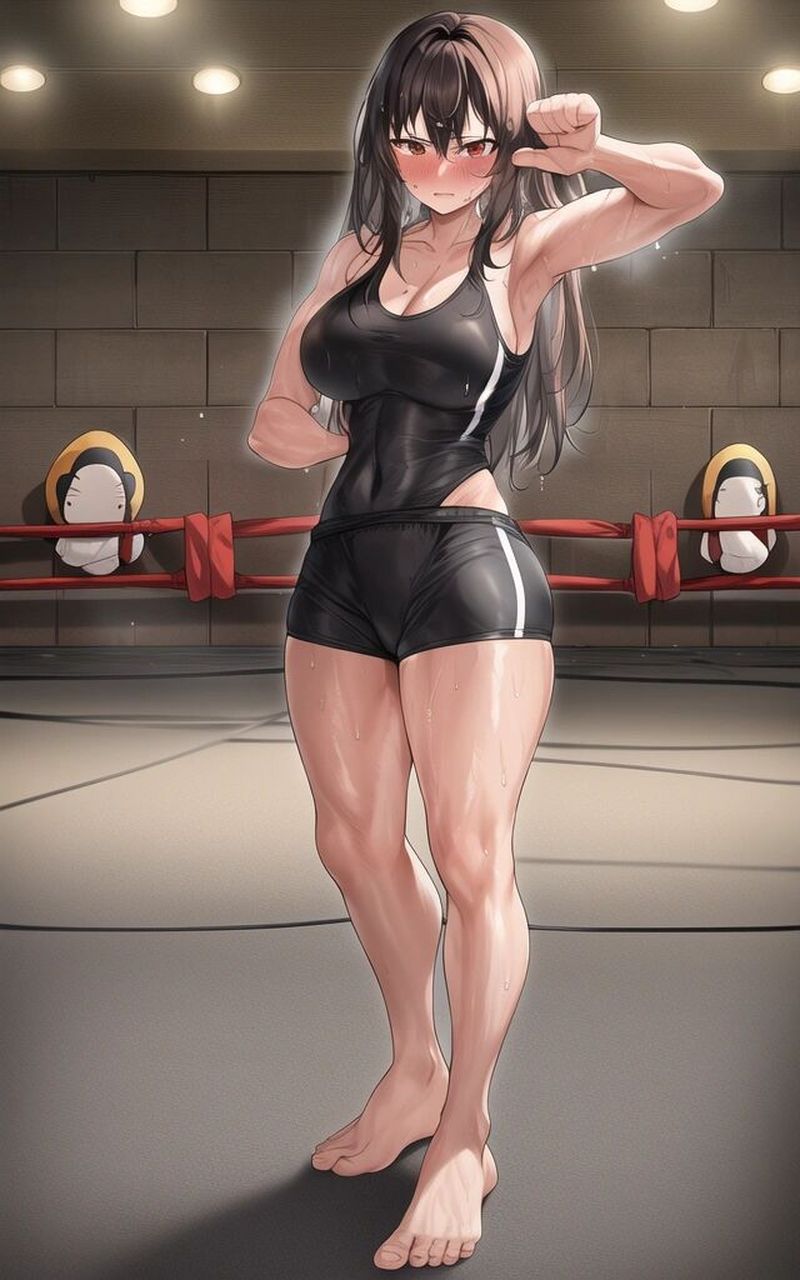 ai漫画之挥汗如雨的拳击女生