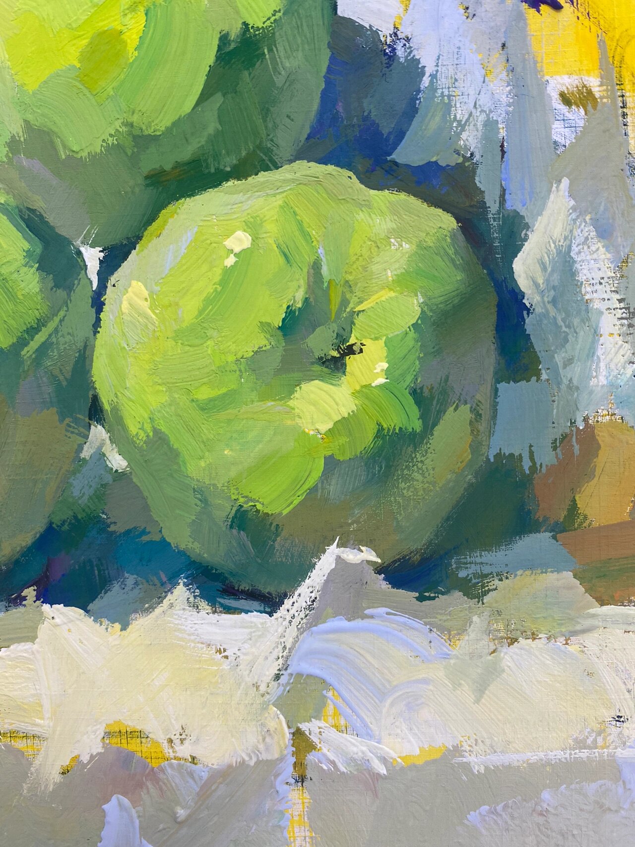 绿色苹果 色彩静物绿苹果