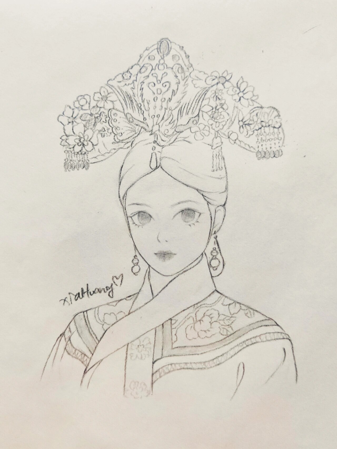 人物线稿练习|甄嬛传~华妃96含步骤图