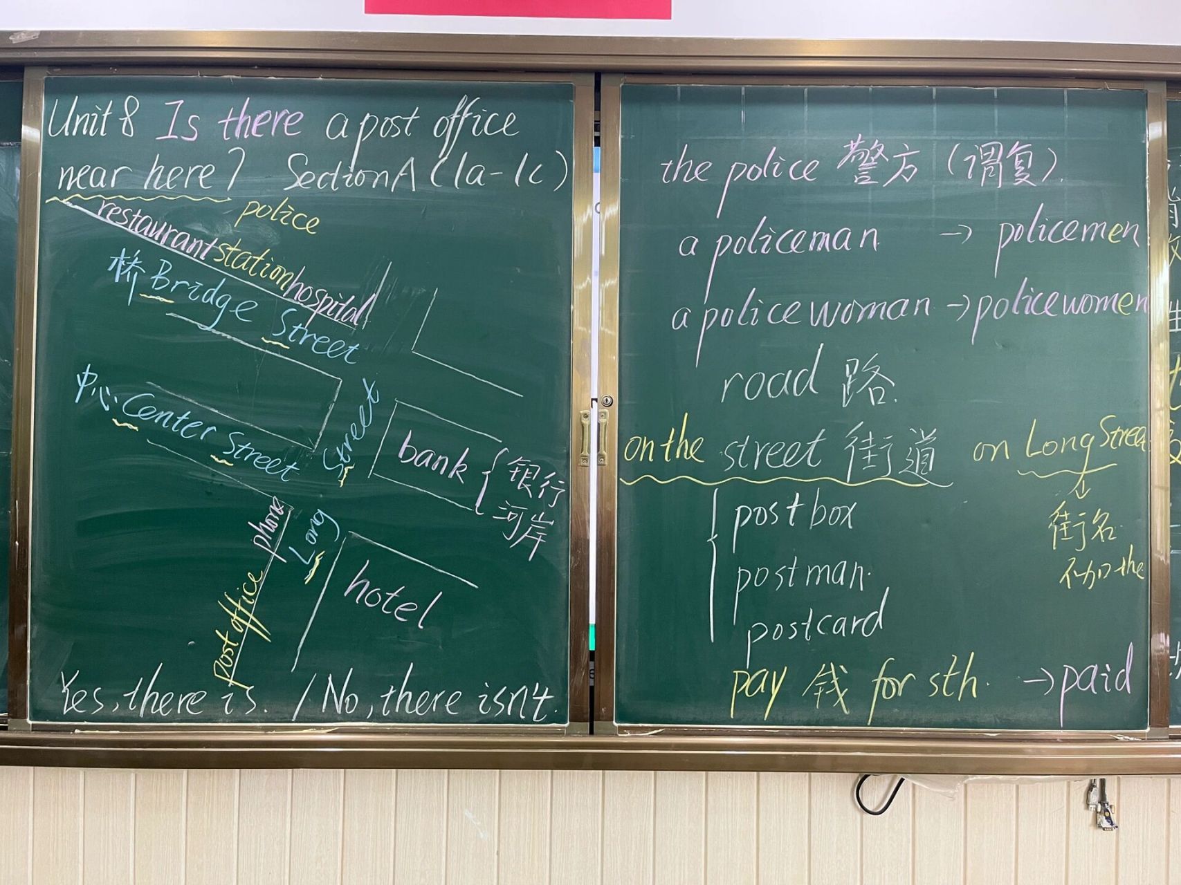 七下unit 8板书(更新中) 听说阅读(当然是三个学生画的图呀)
