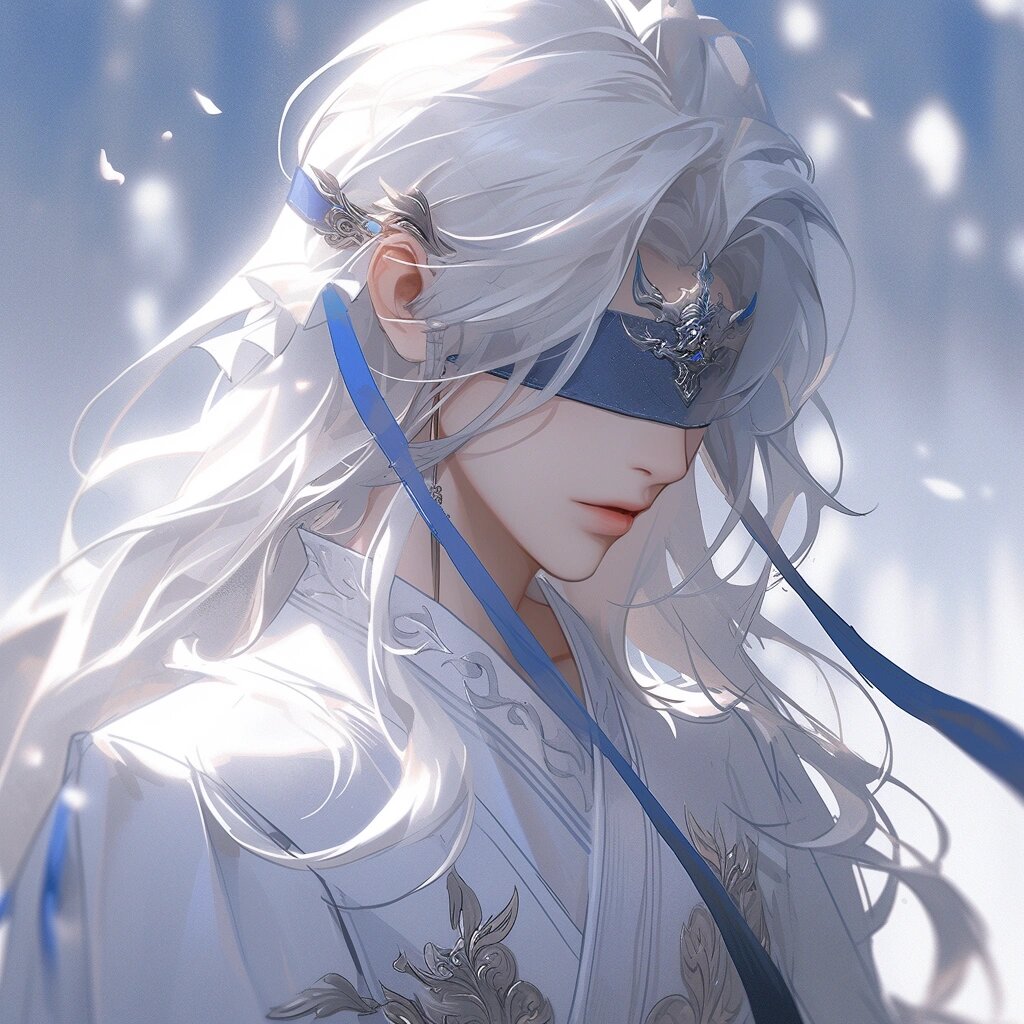 国风蓝色系动漫男头|古风头像|男生头像