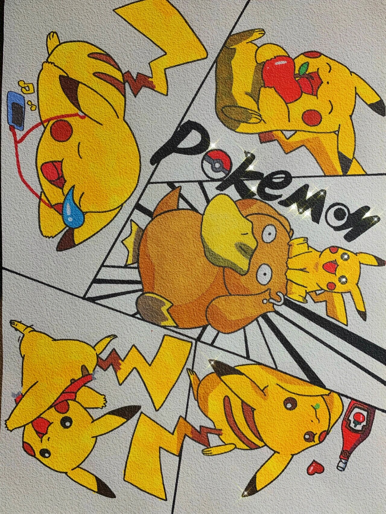 手绘神奇宝贝皮卡丘|就决定是你啦(附线稿)