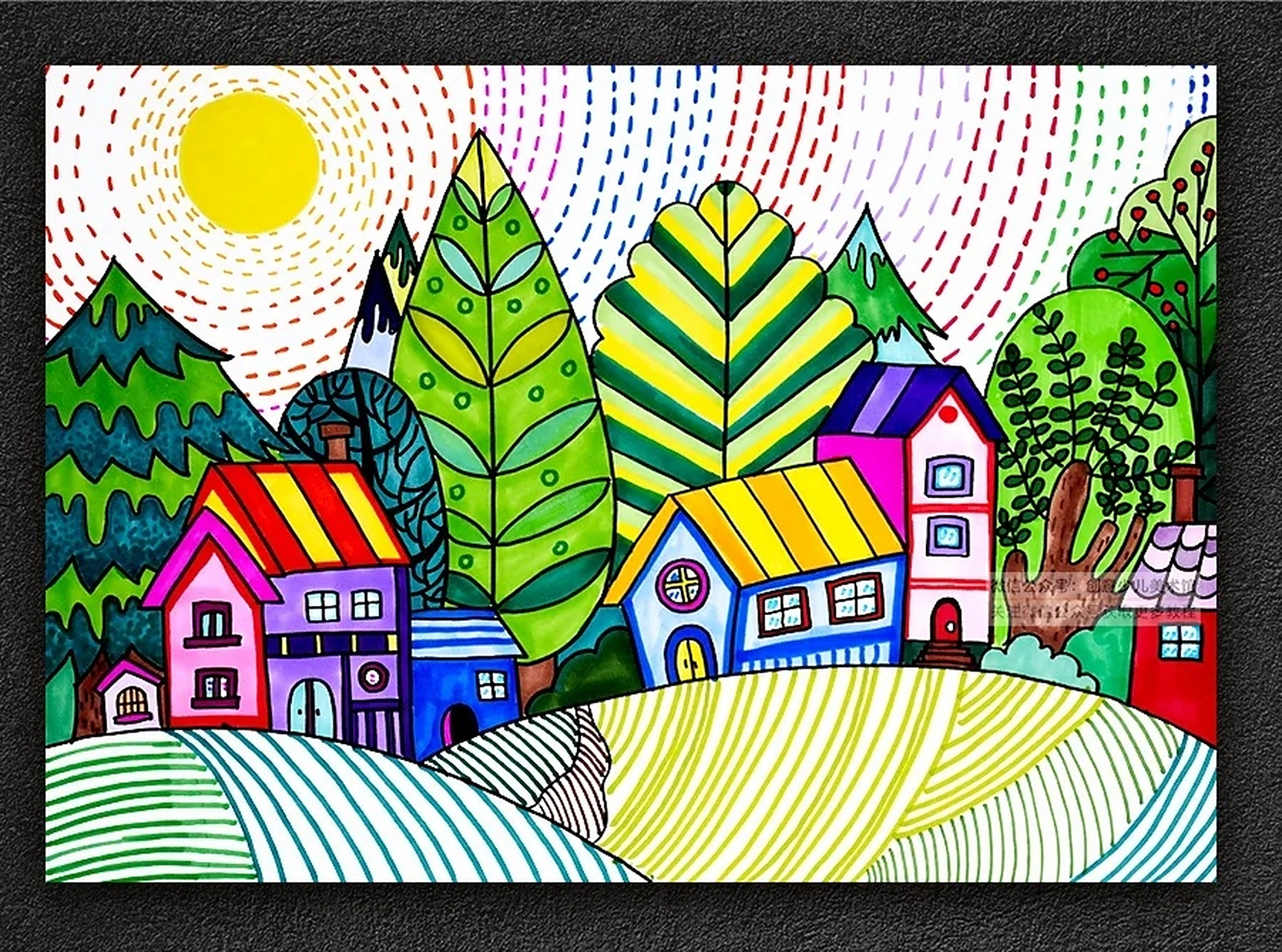 通过参考美丽乡村的图片素材,小朋友们说一说,乡村的不同季节有着