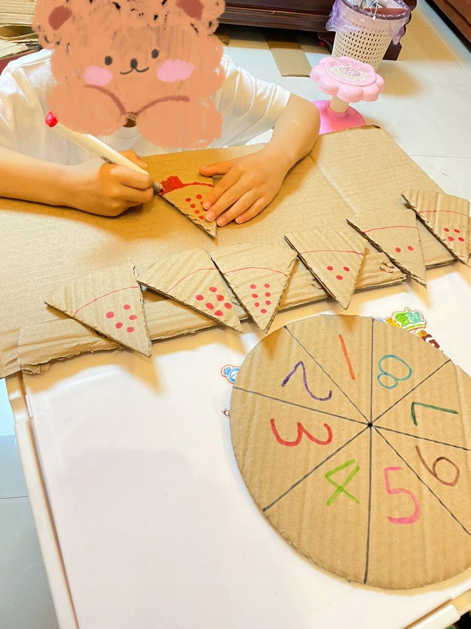 幼儿园自制教具玩具小班中班 做的过程中小朋友非常开心,小披萨93