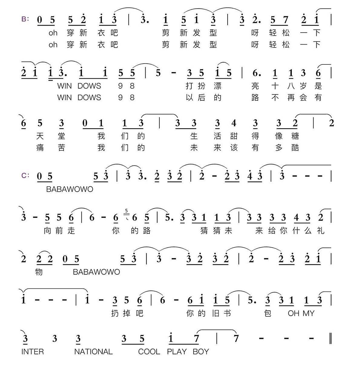 《new boy》简谱 有想要的谱子可以评论区告诉我呀