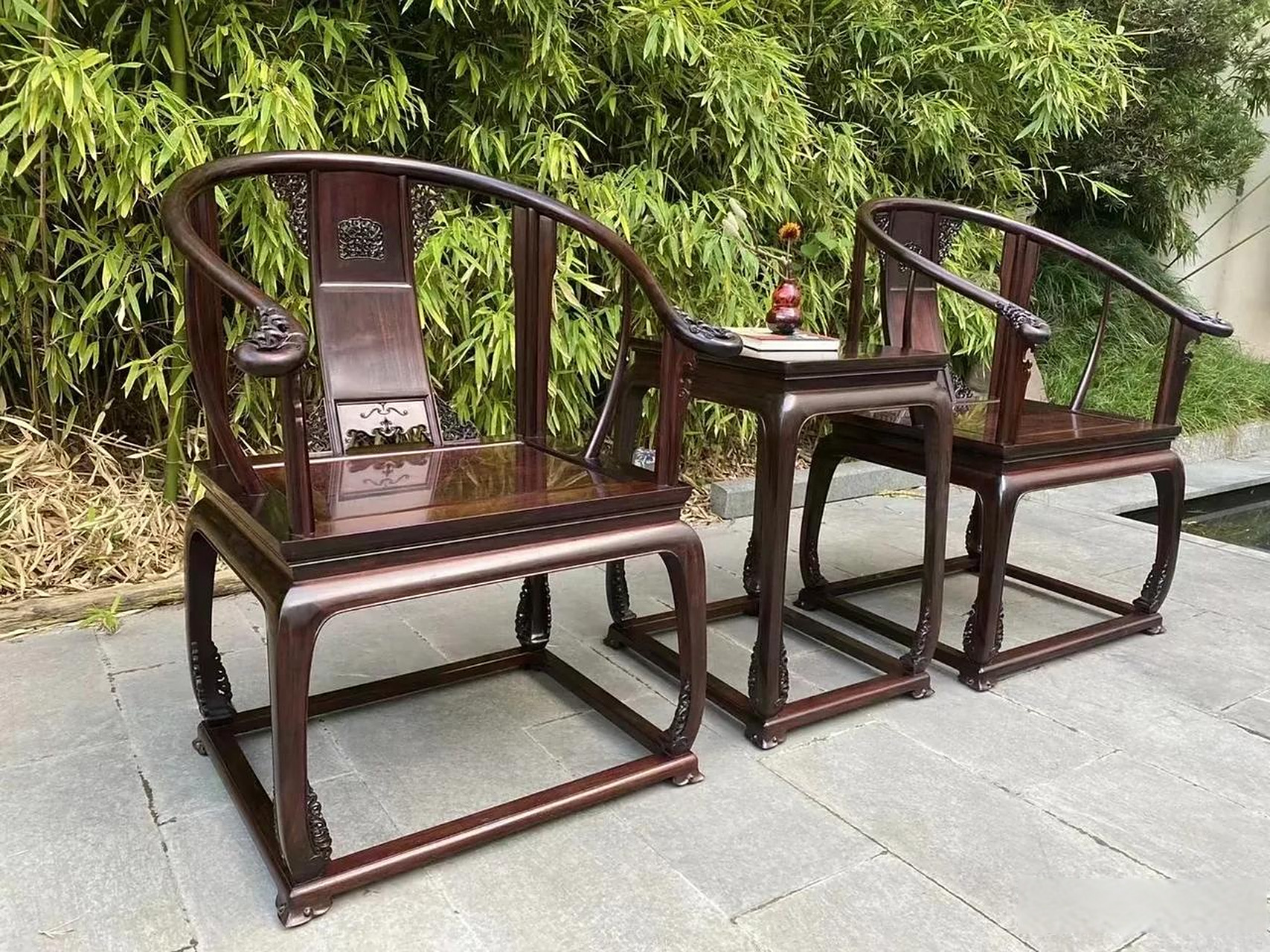 故宫博物院藏"有束腰带托泥雕花圈椅"1:1复刻 俗称"皇宫椅" 现有客户