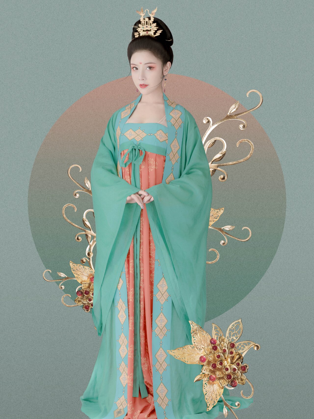 碧玉羞花| 优雅少女的宫廷风写真 素雅简约的古装78 碧玉羞花的素雅