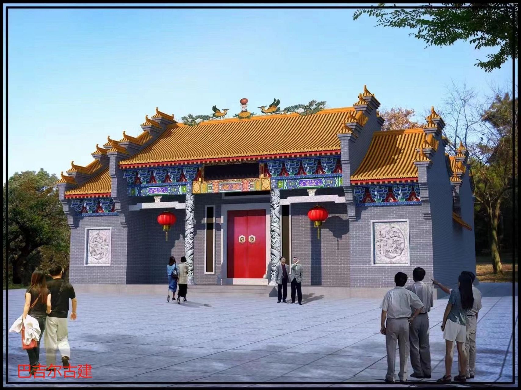 祠堂设计效果图  宗祠,是家园的回归,是文化的传承,是共情共鸣,也是