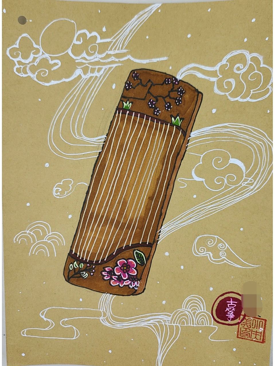 古韵,中国民族乐器,国风绘画 #民族乐器# #民族风