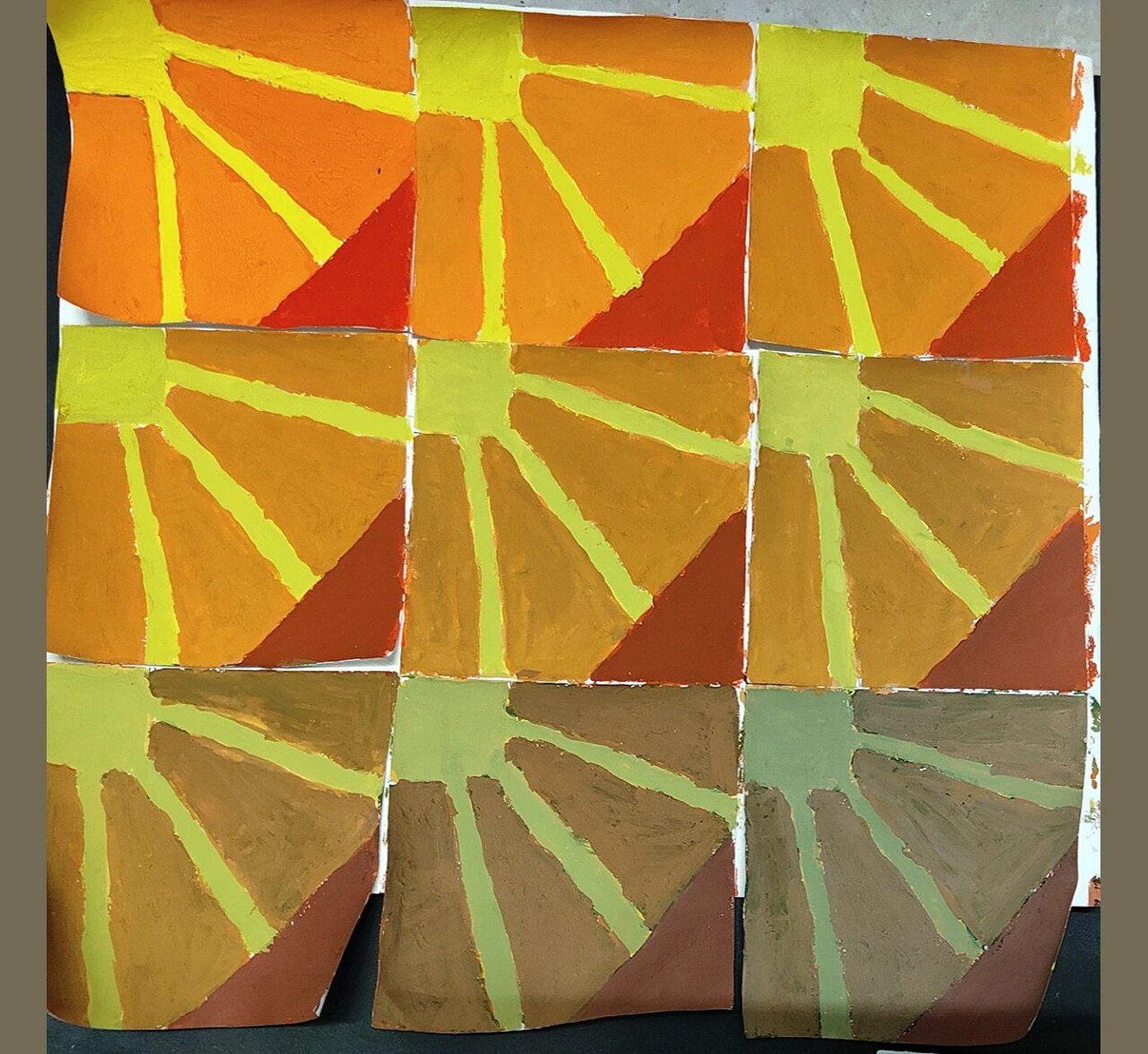 纯度推移九宫格,画了挺久的,左上角最纯