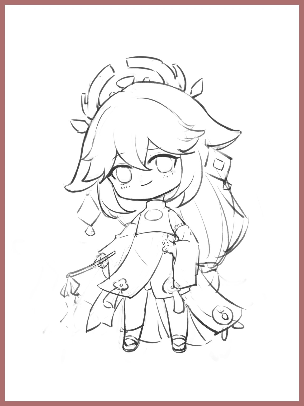 q版原神同人-八重神子 附绘画过程