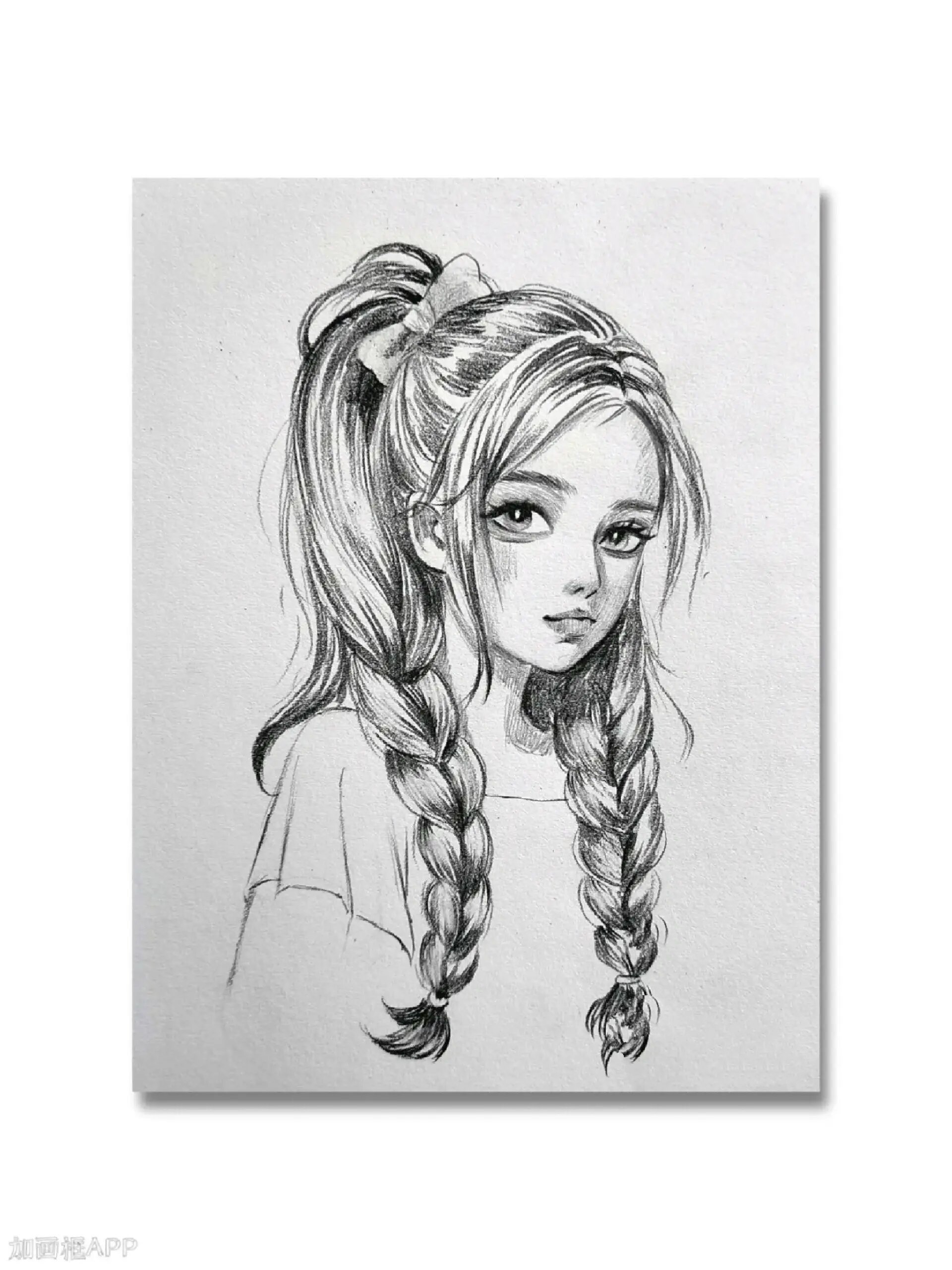 简单动漫素描人物女生简单出效果 适合初学,简单出效果 适合8,9岁以上