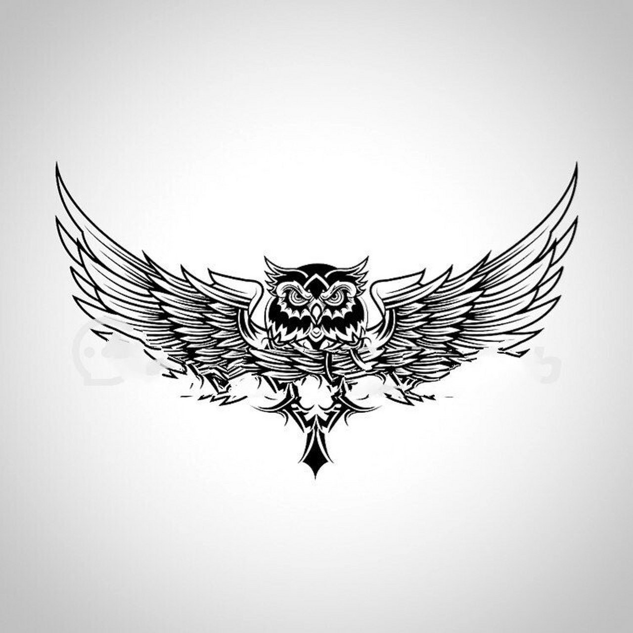 翅膀纹身丨暗黑翅膀 纹身后背纹身 翅膀后背纹身素材#后背纹身# 适合