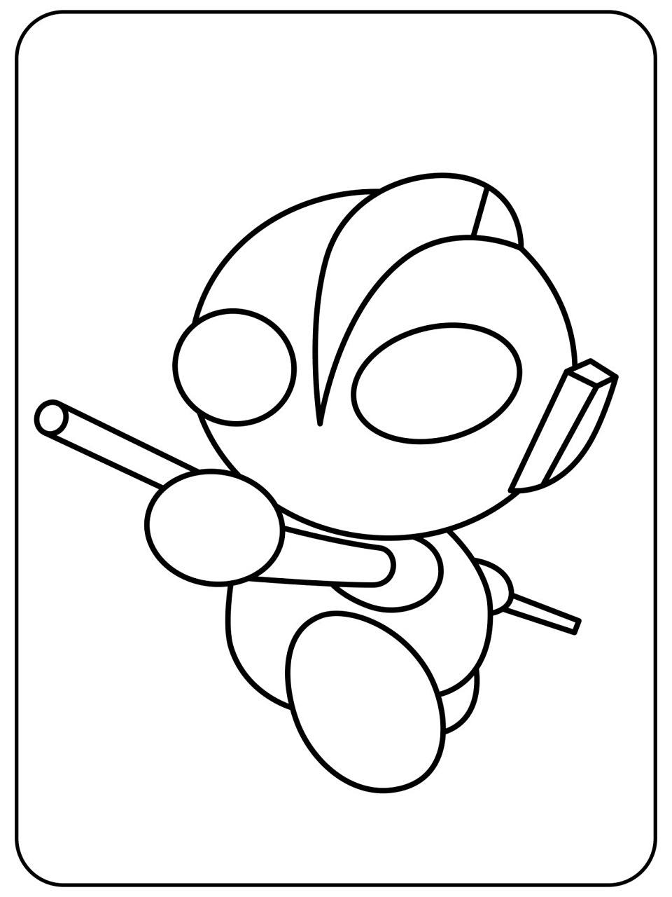 97卡通奥特曼涂色简笔画素材 | 全册120张75 96用涂色的方式