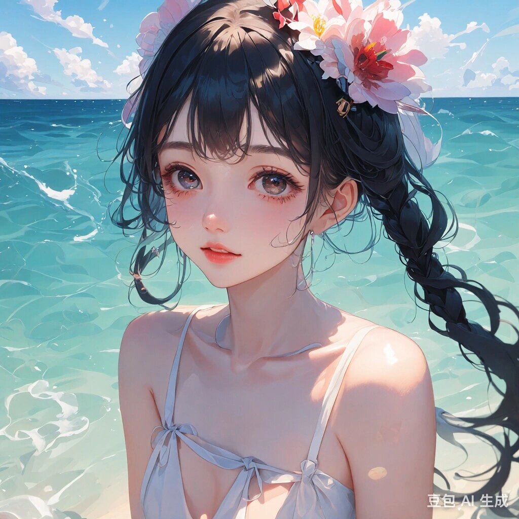 玩了一下豆包～ 露手必bug,范围只能维持在头像,双马尾也很容易bug