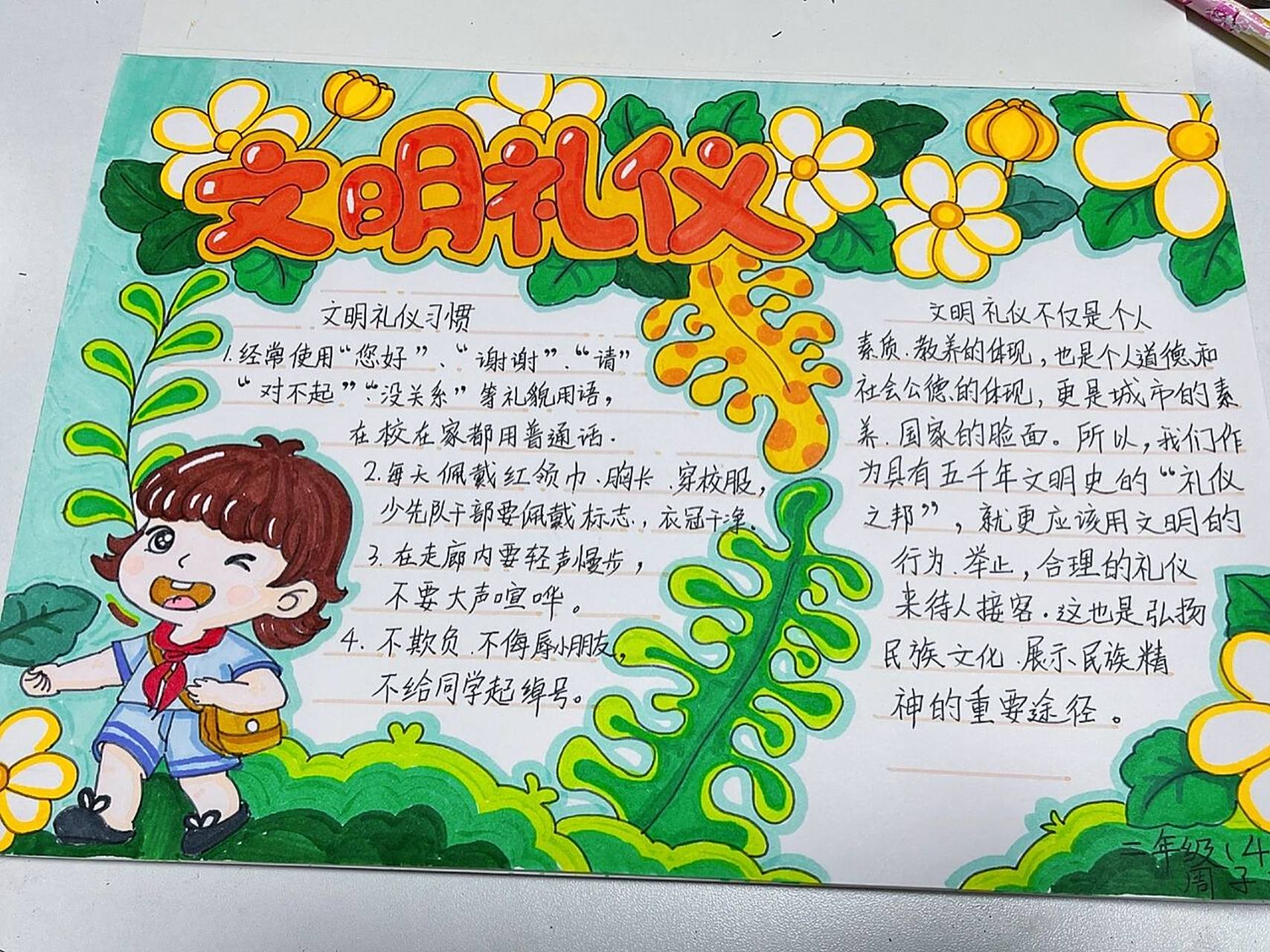 文明礼仪手抄报 厨师完全原创