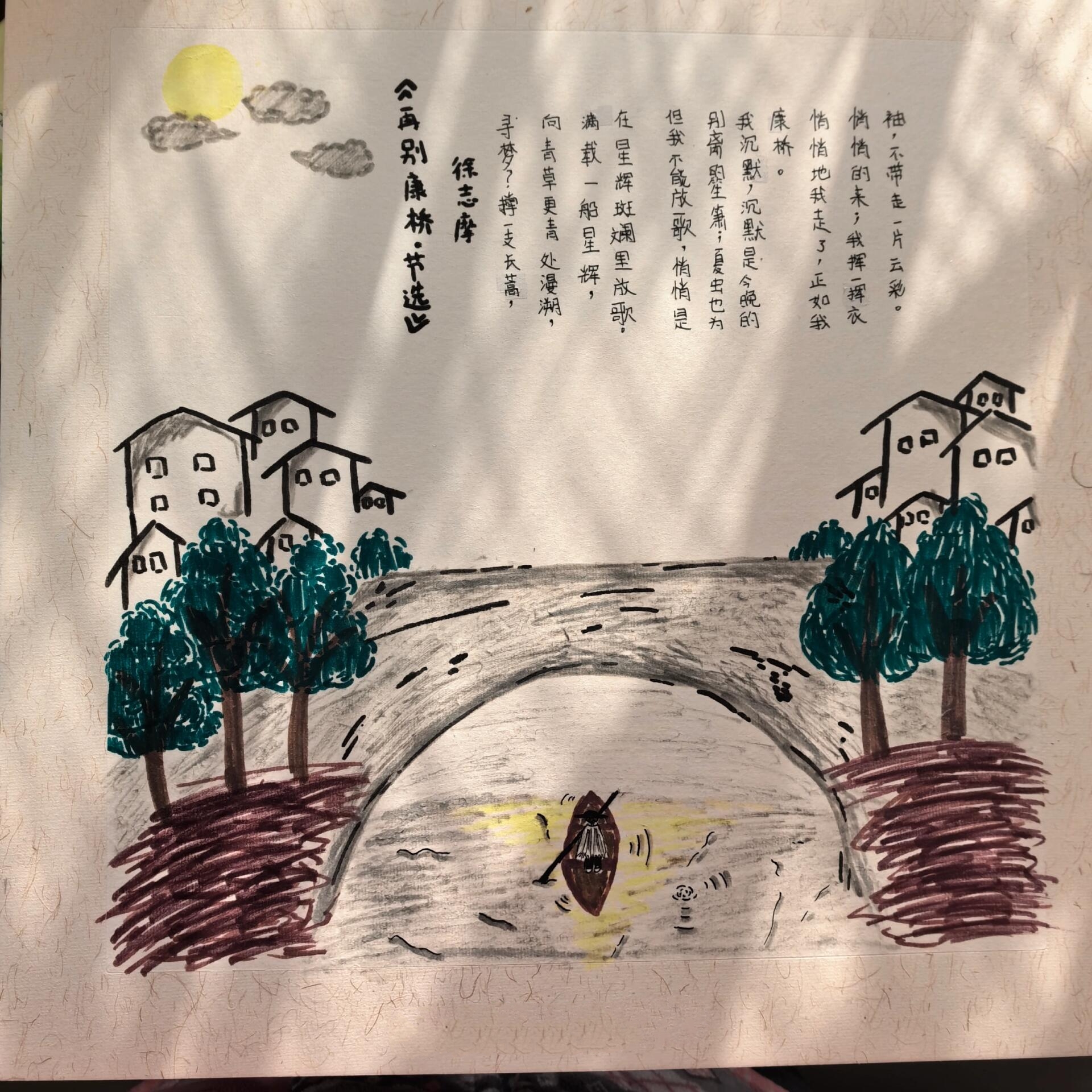 心中有诗意,处处皆风景 读了徐志摩先生的《再别康桥》, 背了徐志摩