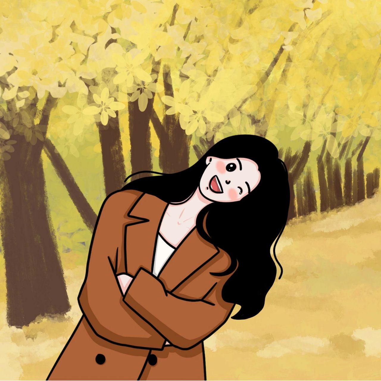 浪漫情头|你安然,我无恙        浪漫秋日|银杏|情侣