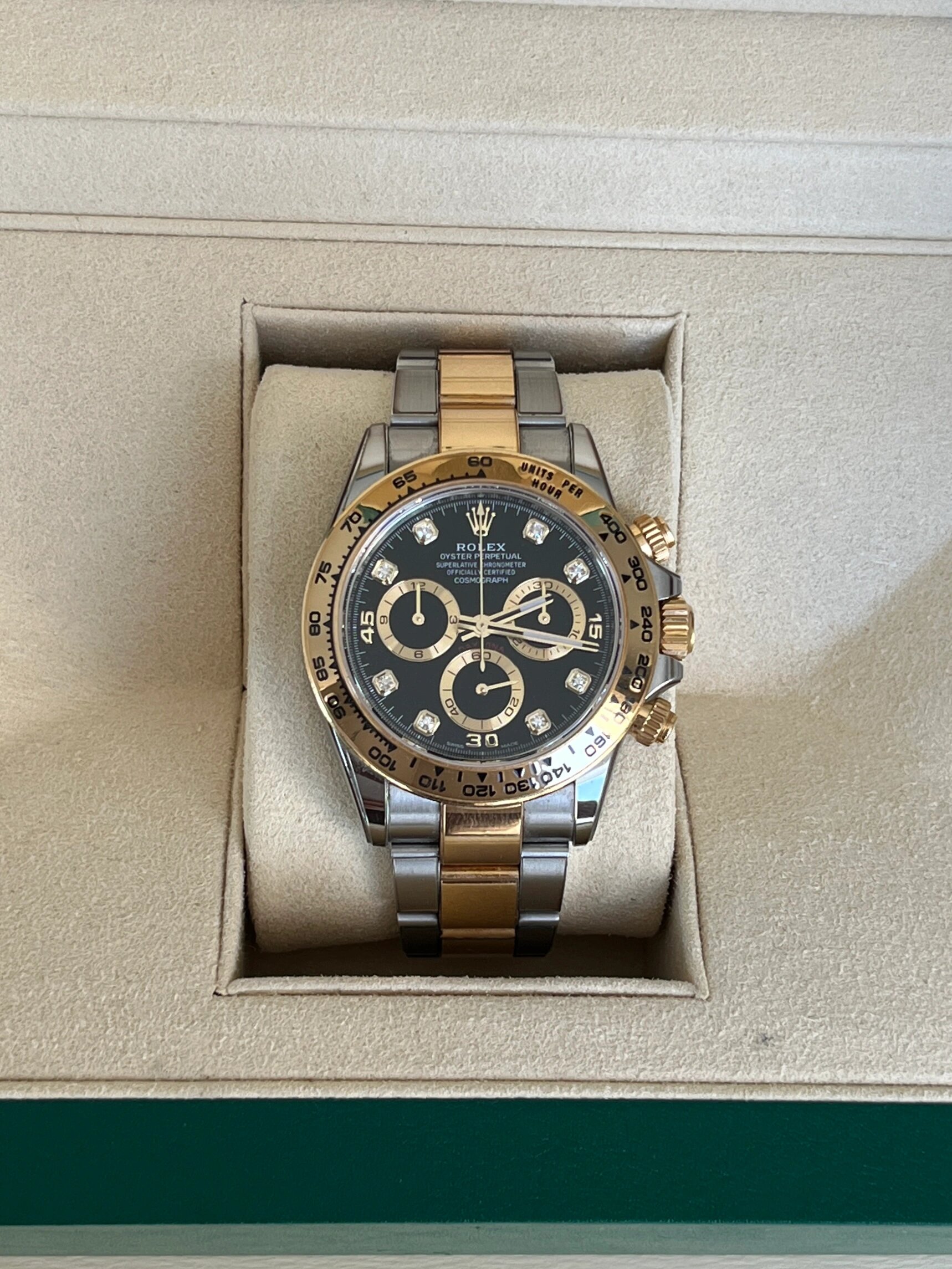 劳力士116503金眼睛 间金黑钻迪通拿 又是上新的一天!