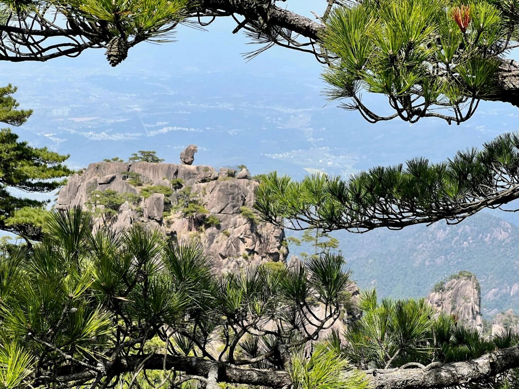 黄山猴子观海 猴子观海,当地居民习惯称为猴子望太平,是黄山风景区