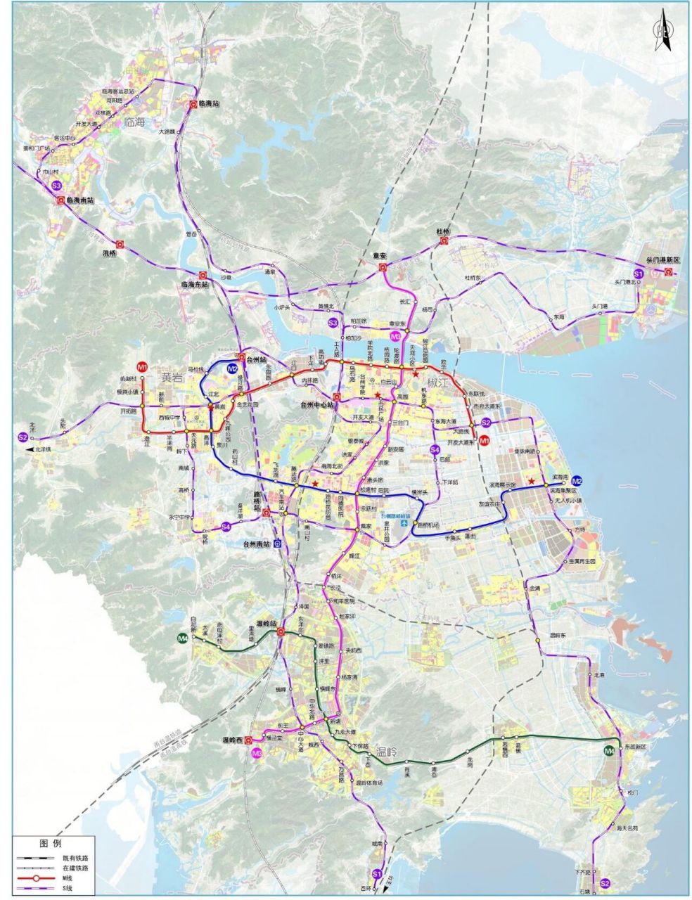 台州轨道交通规划图