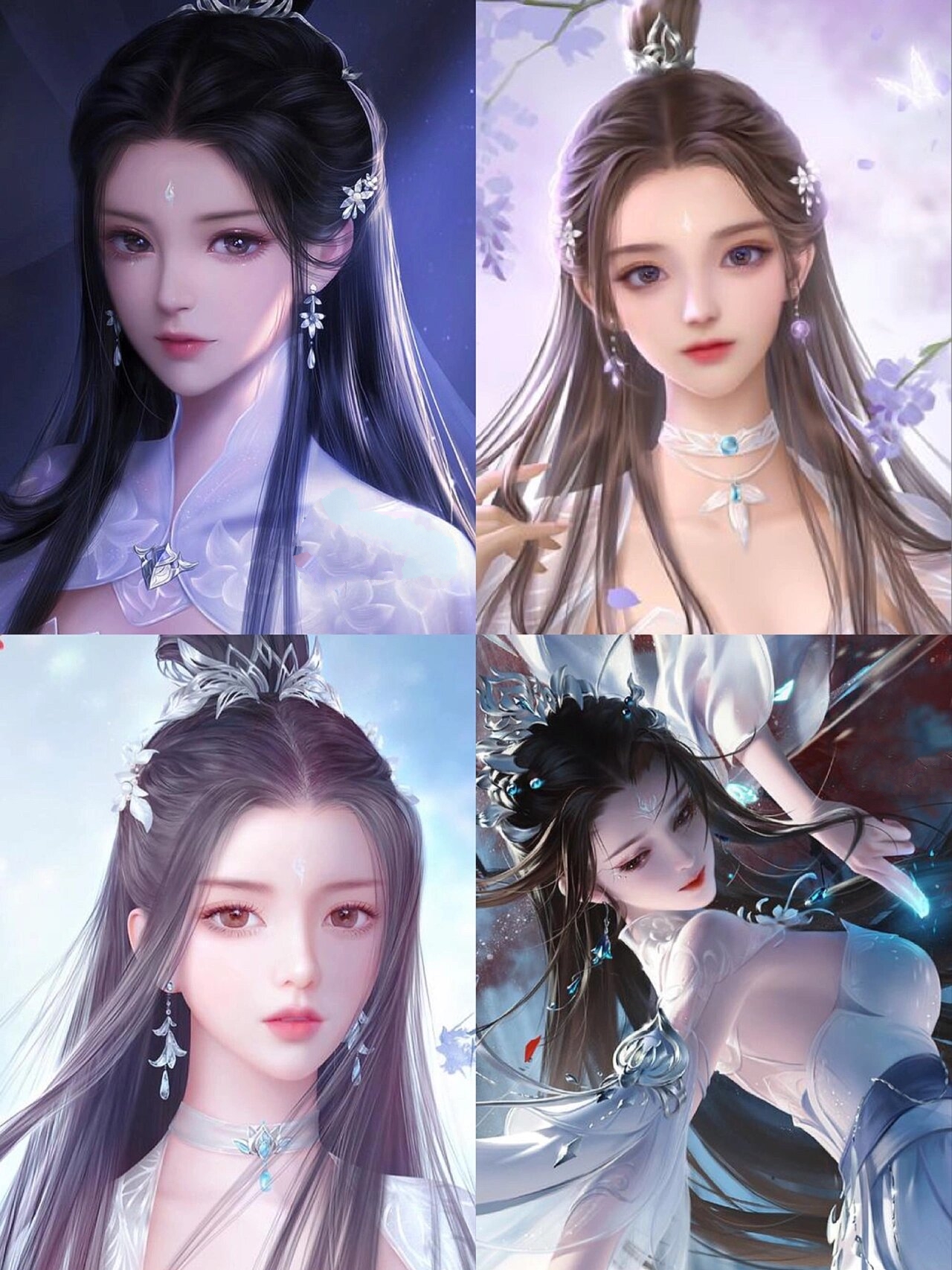 古风动漫卡通手绘美女头像手机壁纸游戏壁纸