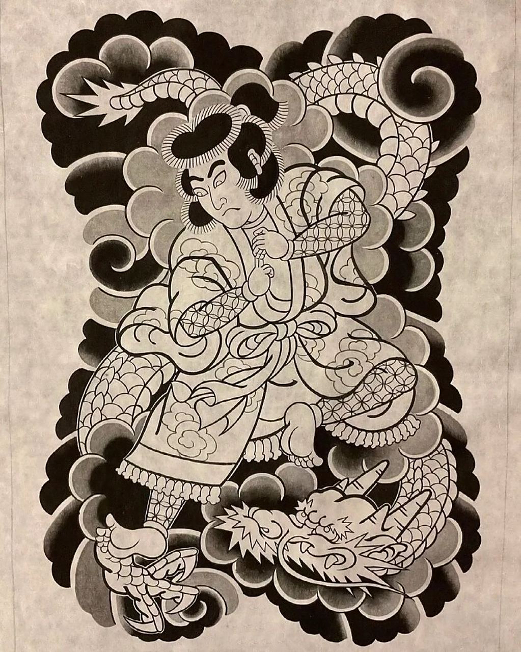 云龙九郎纹身|满背纹身|日式满背