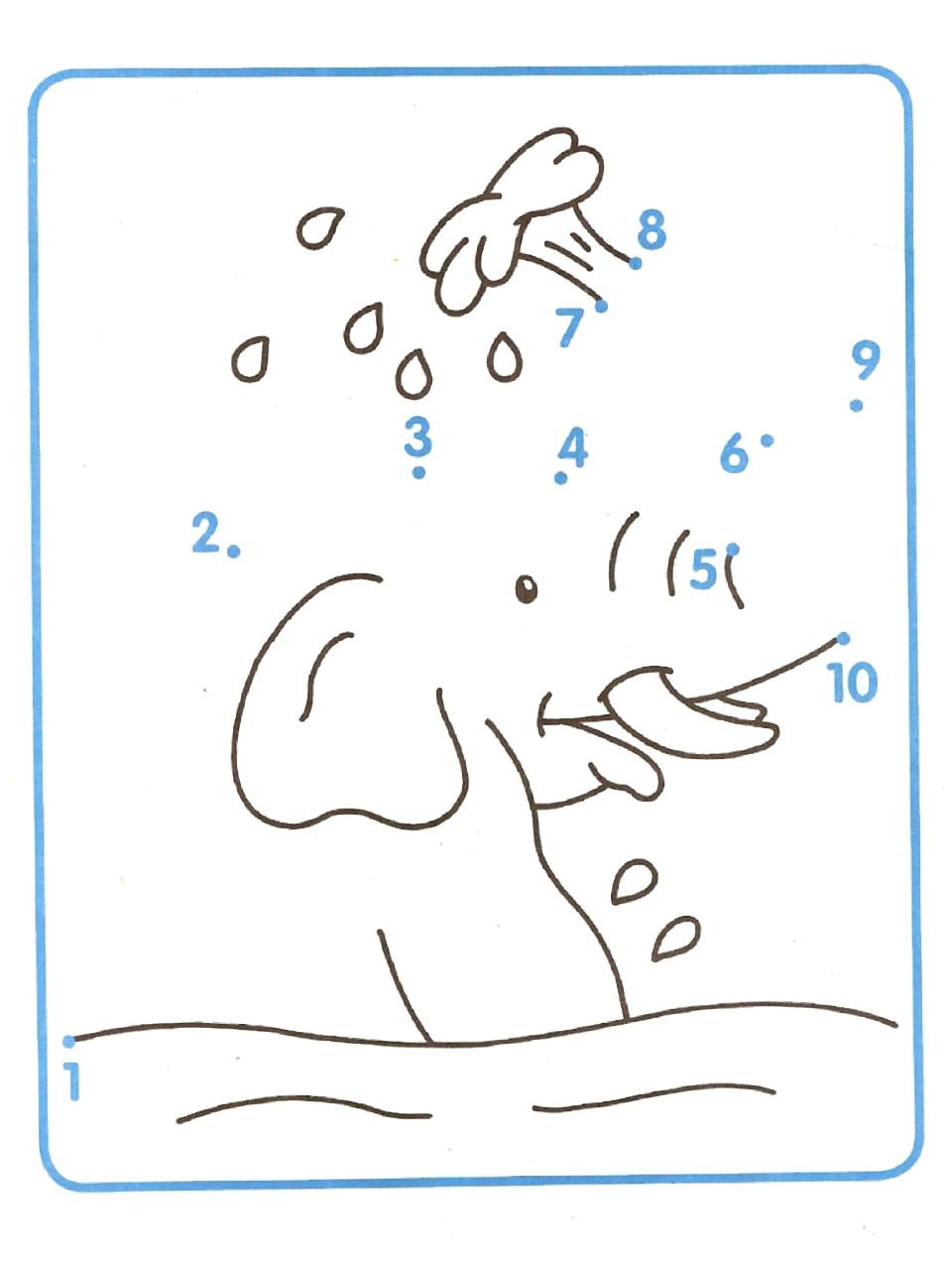 幼儿园1-10数字连线绘画 适合幼儿园的小朋友,感知数字的魅力,在玩