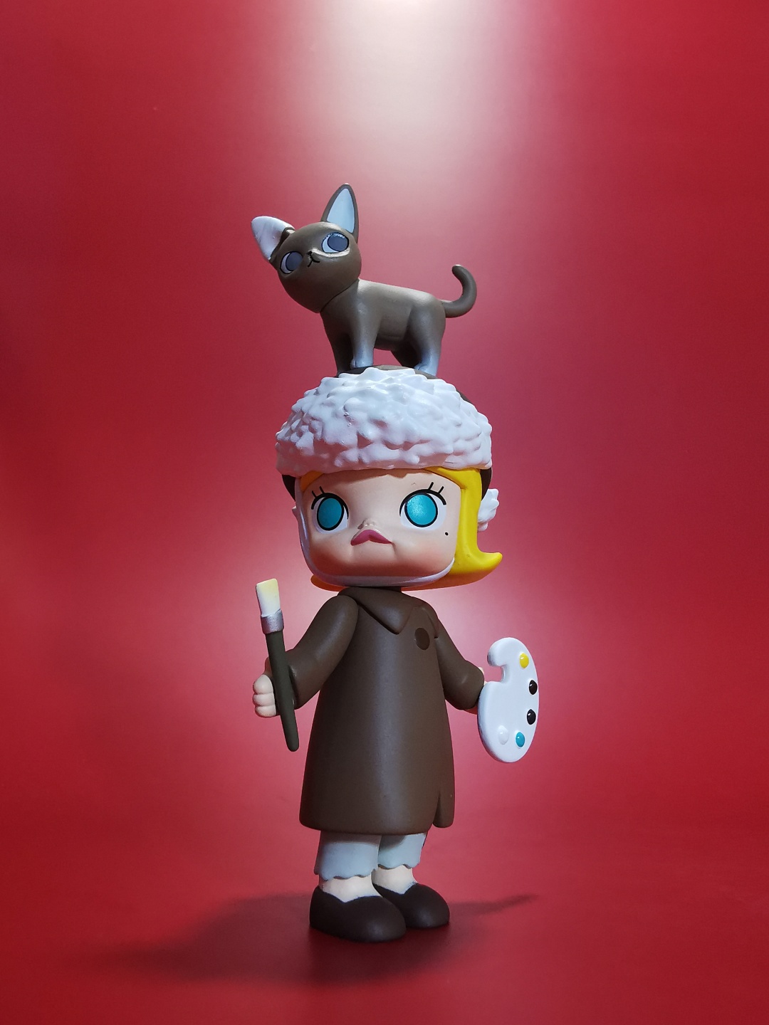 popmart泡泡玛特 molly艺术大亨 小凡棕色,这个系列根本不会有踩雷嘛!