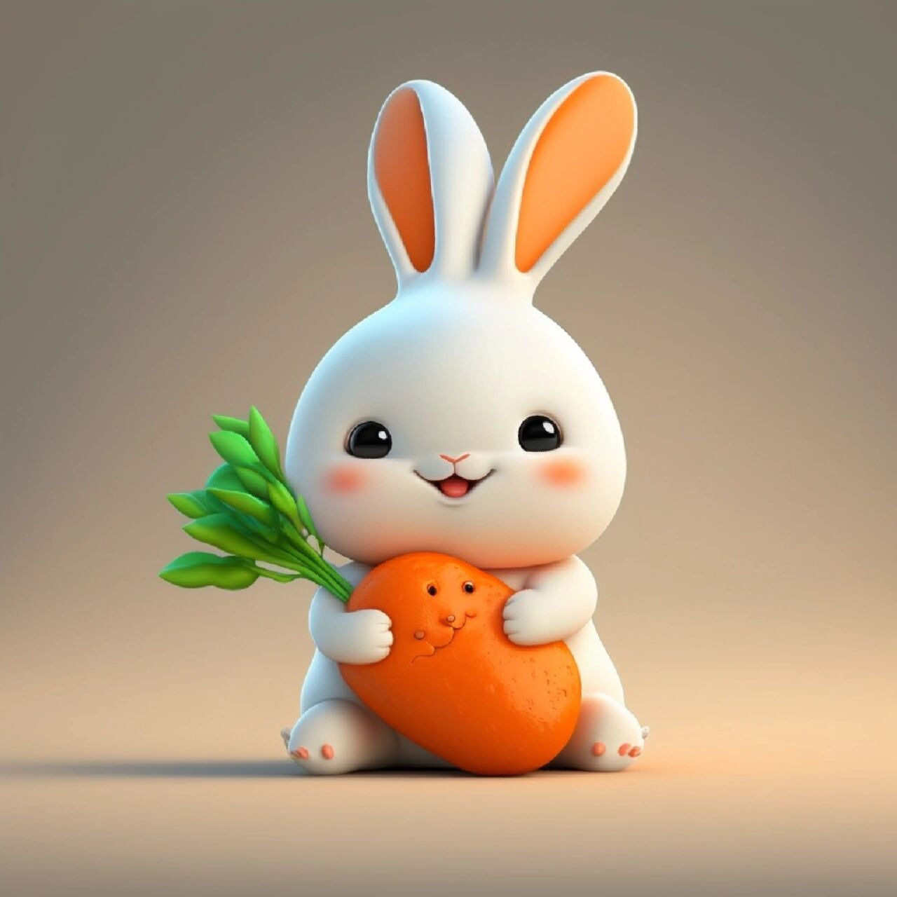 爱吃胡萝卜的小胖兔   #可爱