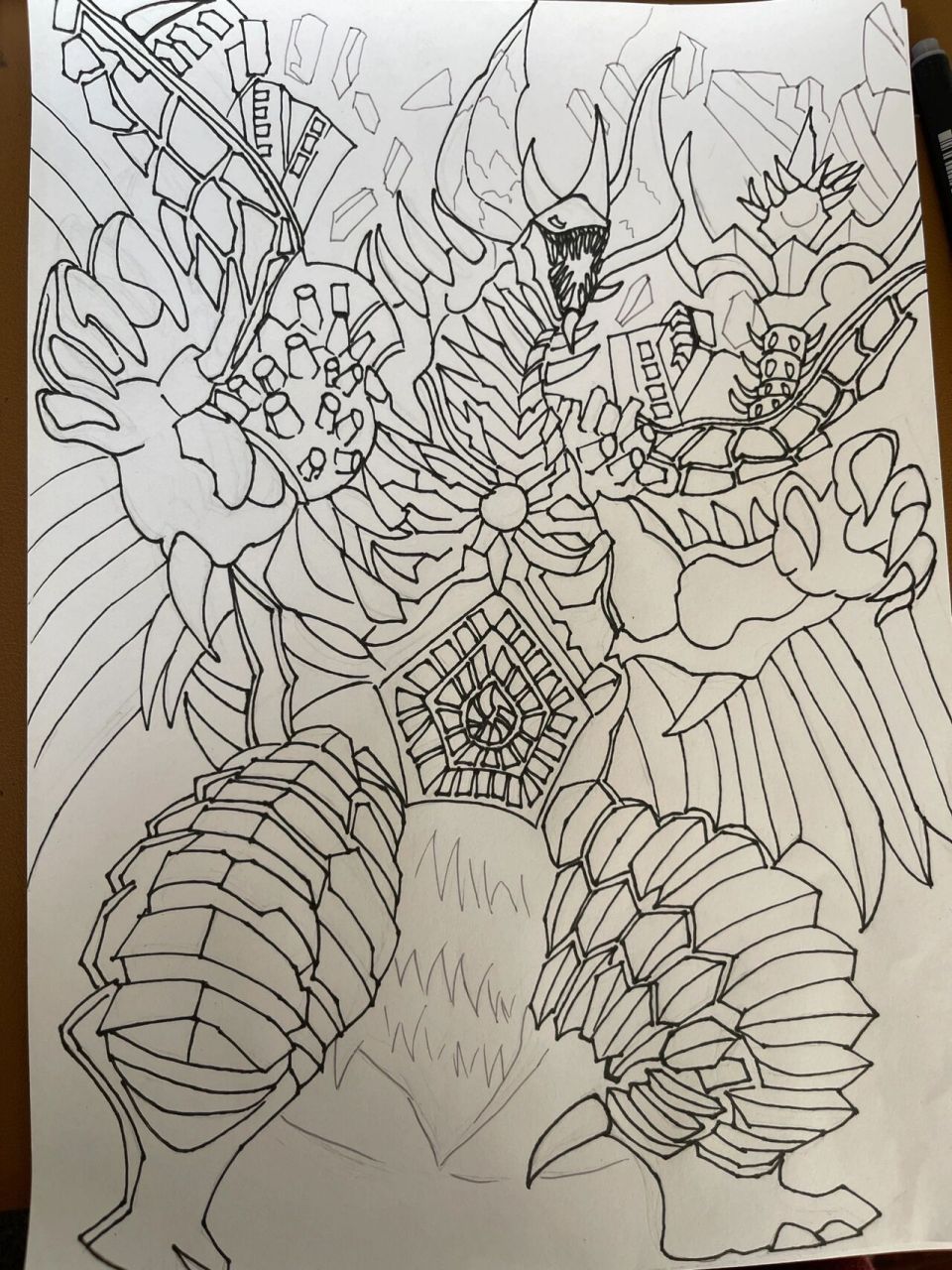 手绘奥特曼 临摹来自 	 哥莫拉和泰兰特的胶囊装填进升华器中 融合