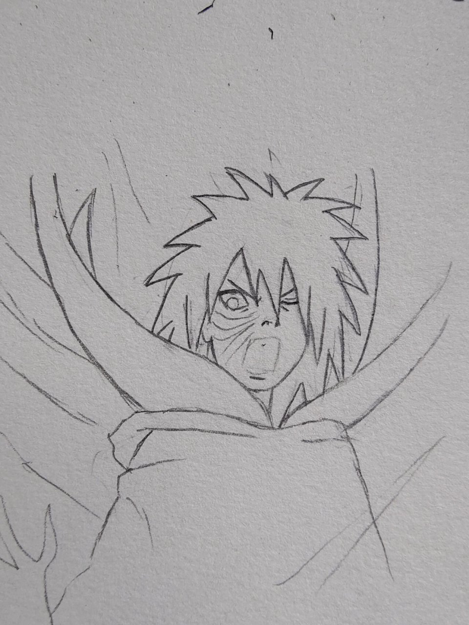 漫画分享 #火影忍者##暴怒带土# #手绘# #绘画过程